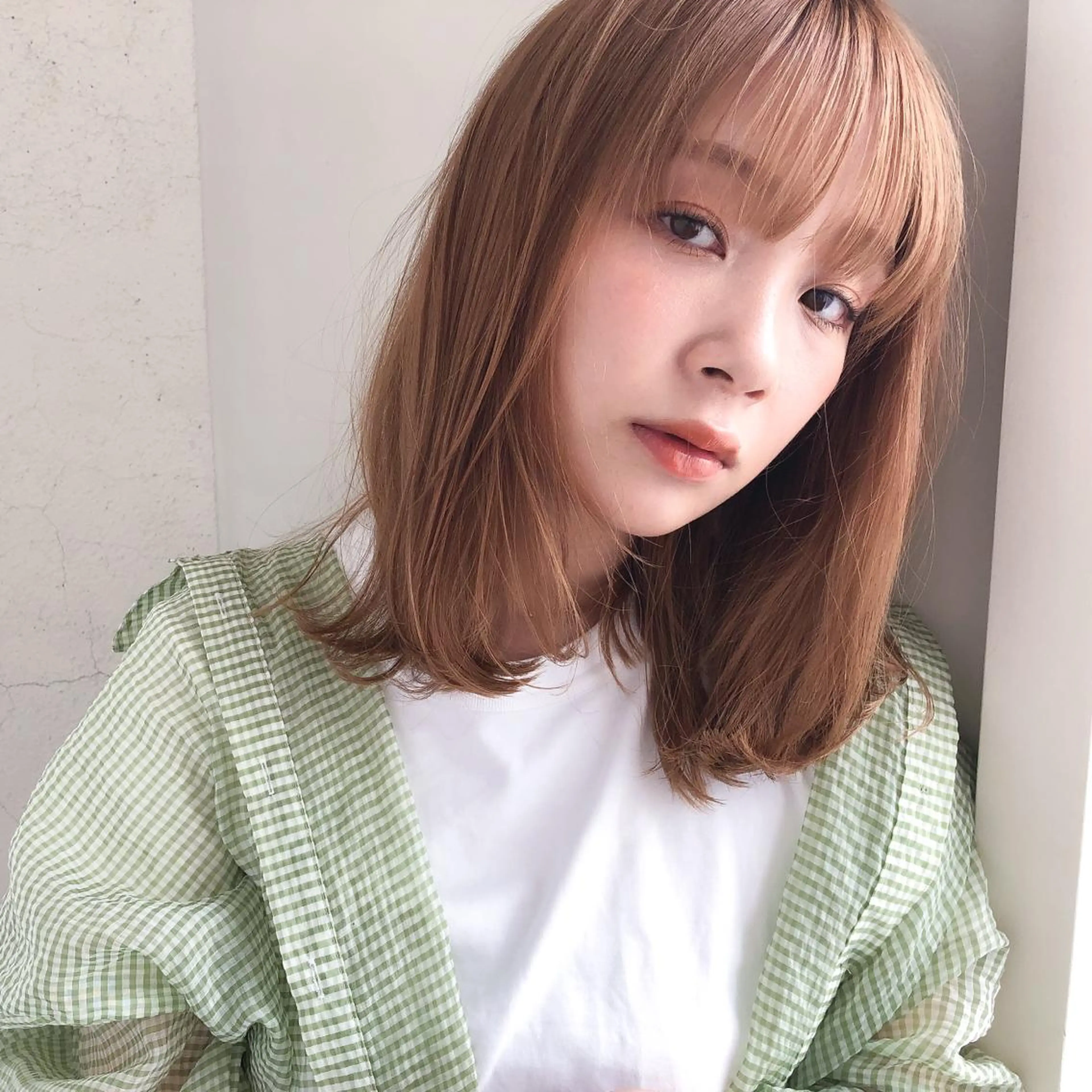 セミロング カラー カット ヘアカラー 韓国ヘア×髪質改善 /yoshikaのヘアスタイル