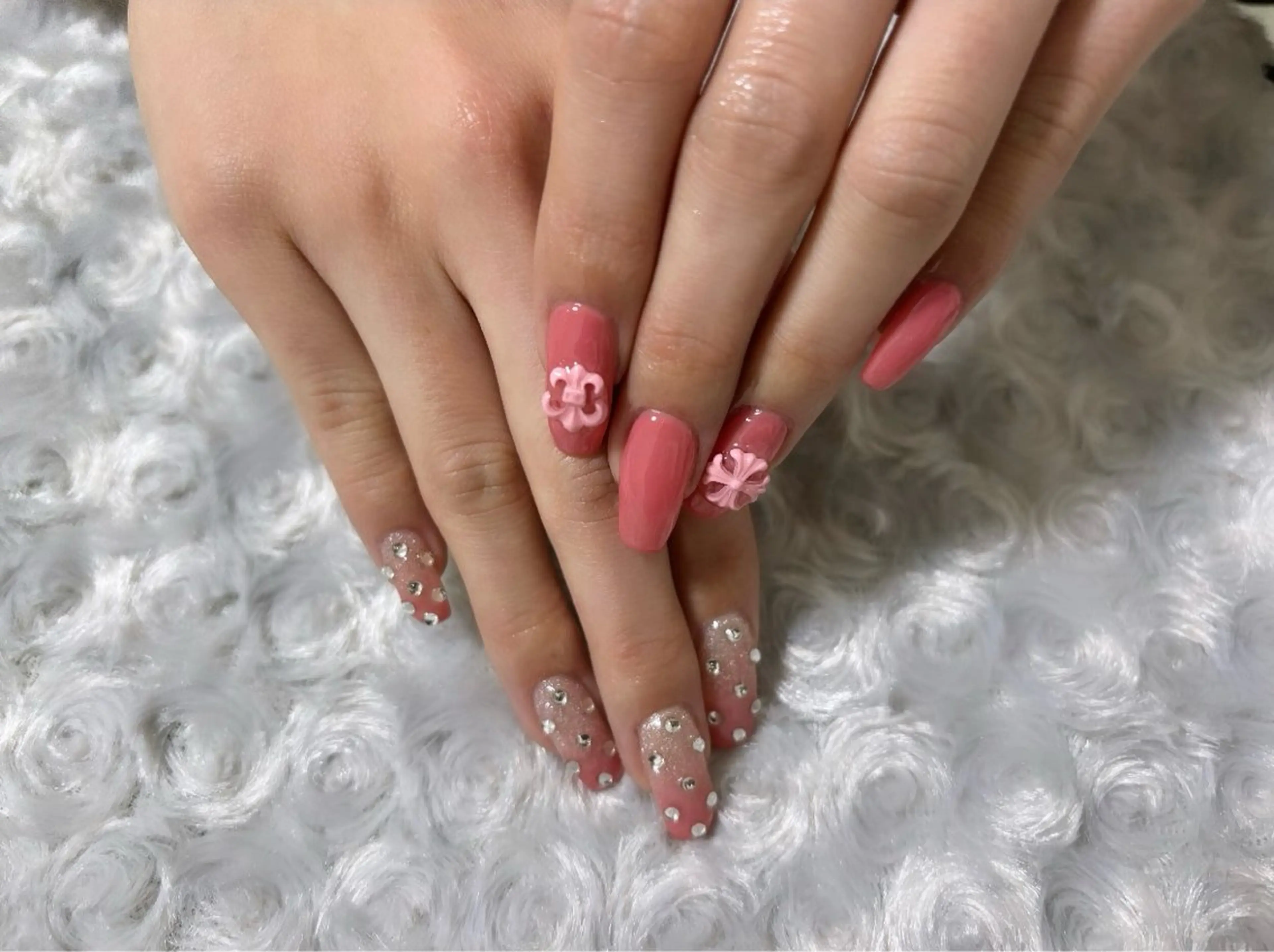 ネイル グラデーション ピンク ハンドネイル LiB nailのネイルデザイン