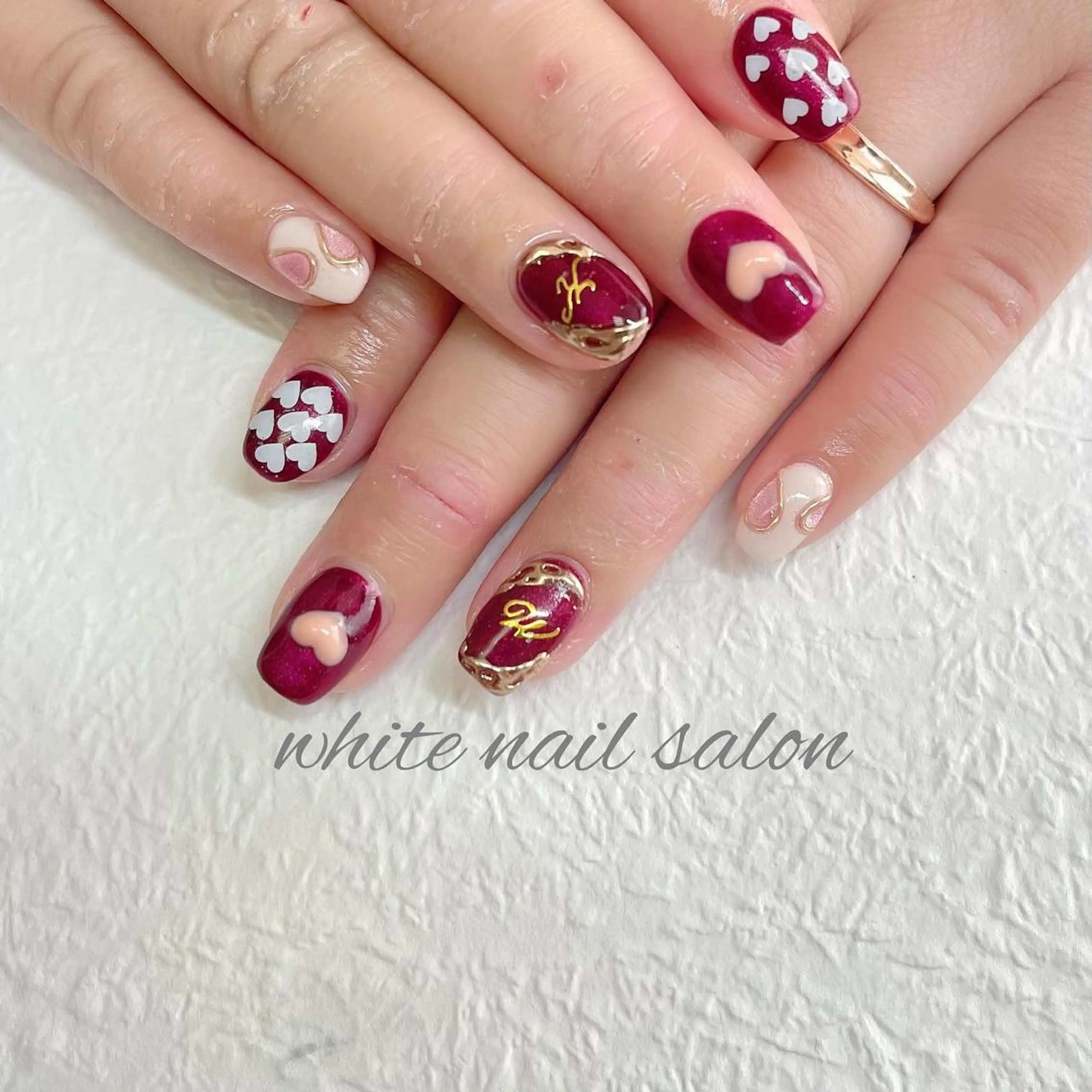 ネイル ジェルネイル ハードジェル ラメ(グリッター) 持ち込み ソフトジェル ハンドネイル white nail salonのネイルデザイン