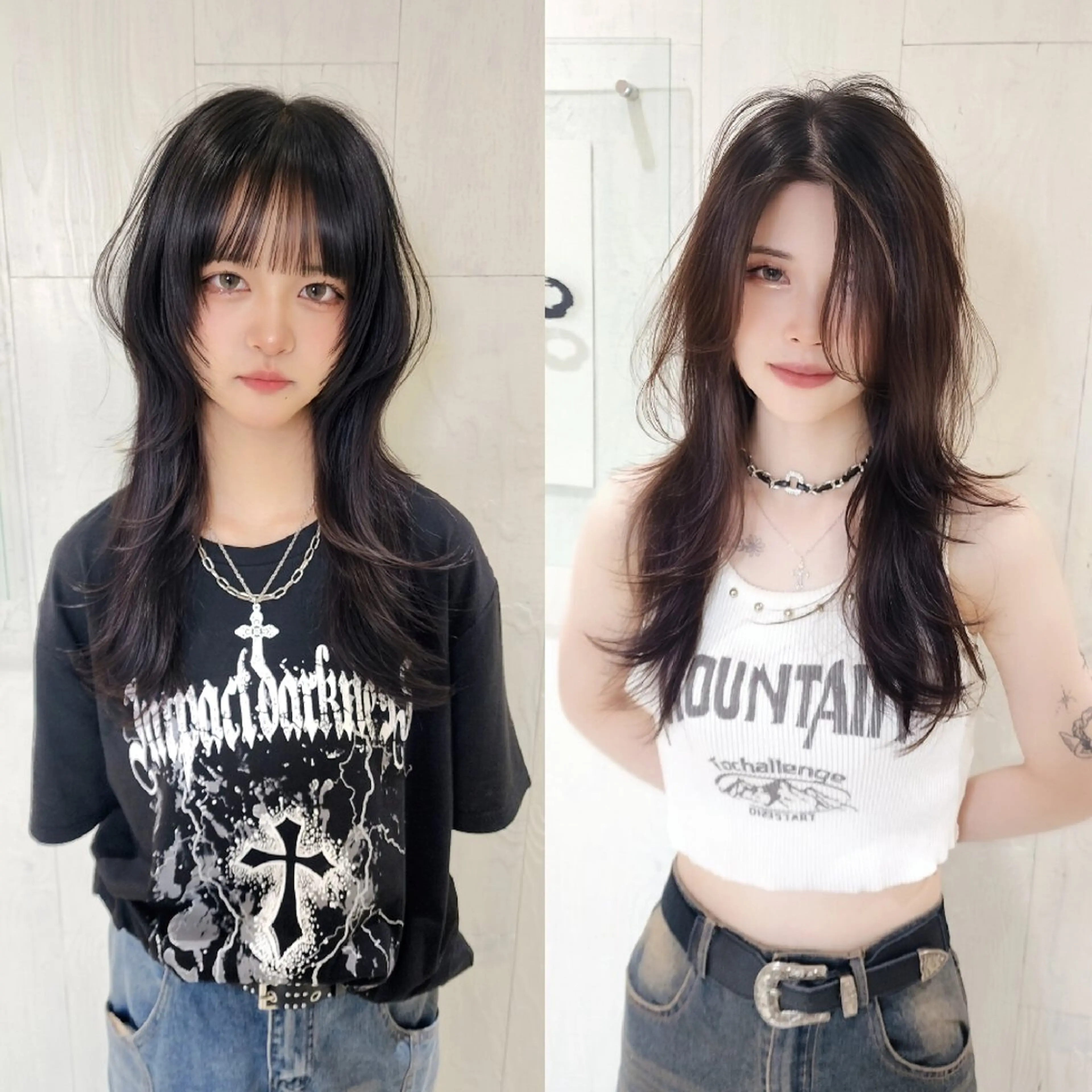 ロング ハッシュカット レイヤーカット カット トリートメント レイヤーカット/ ウルフカット/大橋 のヘアスタイル