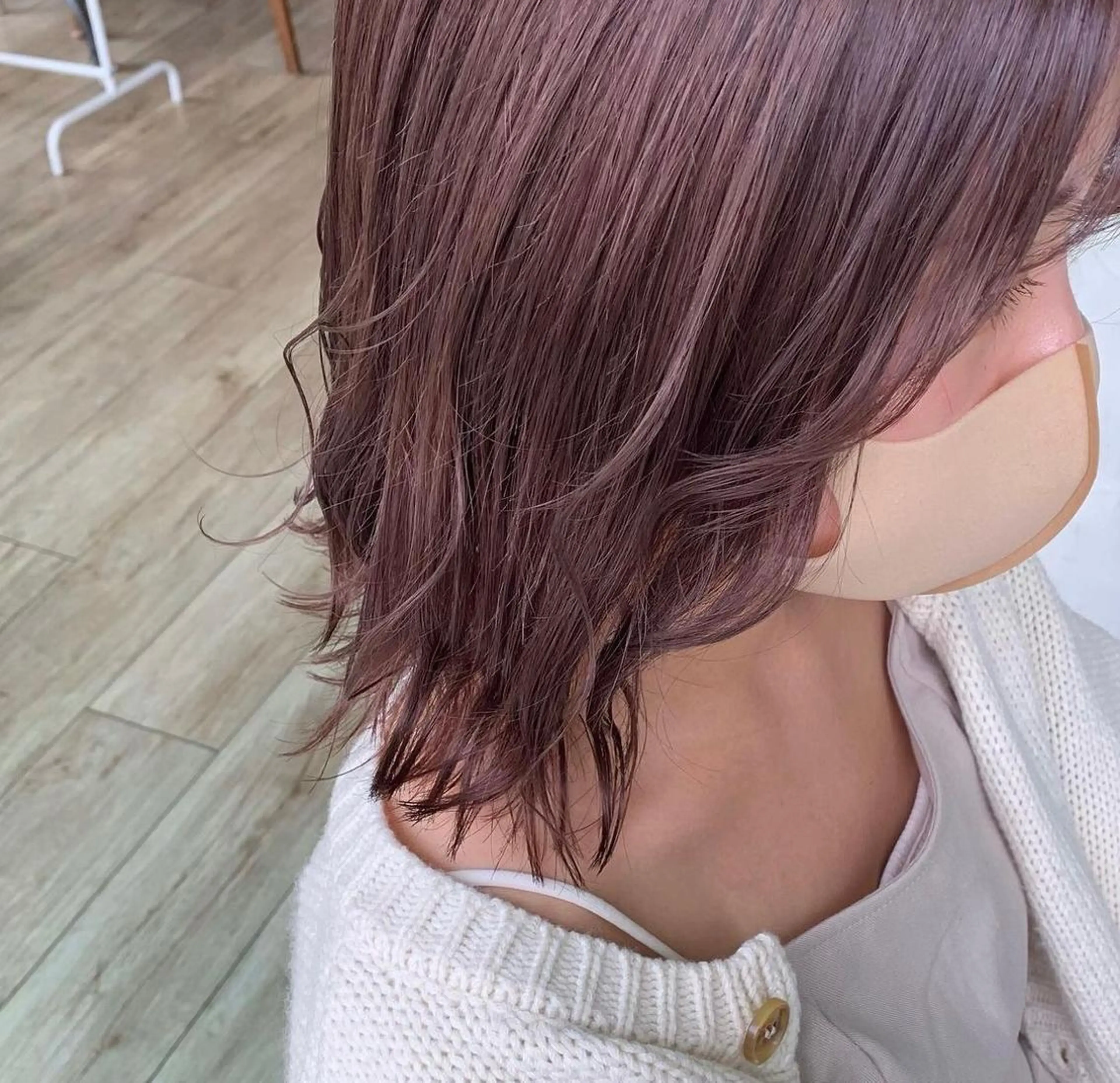 ミディアム カラー カット ヘアカラー トリートメント 暖色/まろベージュ/ シカタユウカのヘアスタイル