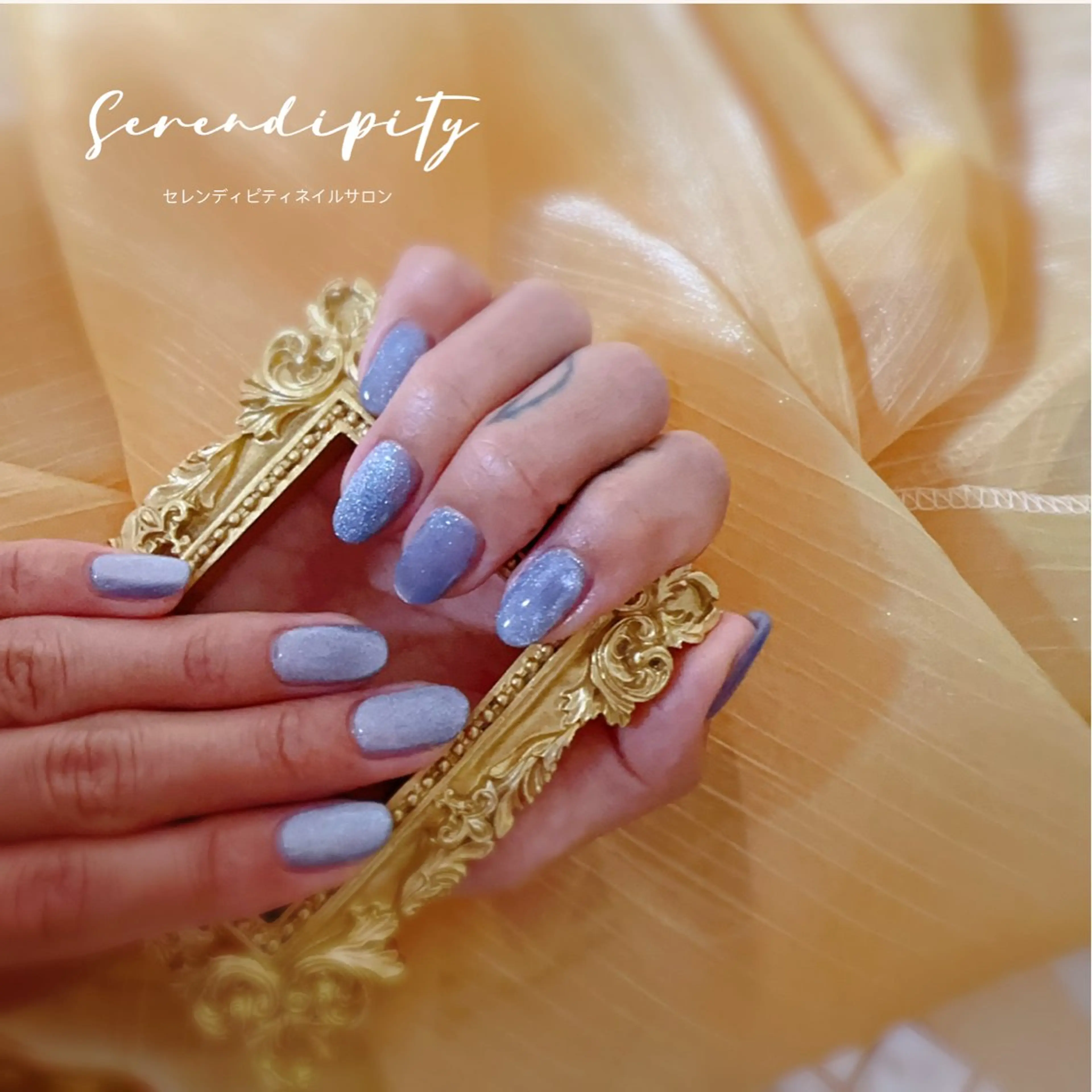 ネイル マグネットネイル マグネットワンカラー ワンカラーネイル 美人計ネイルサロン所属・中山 美月のネイルデザイン