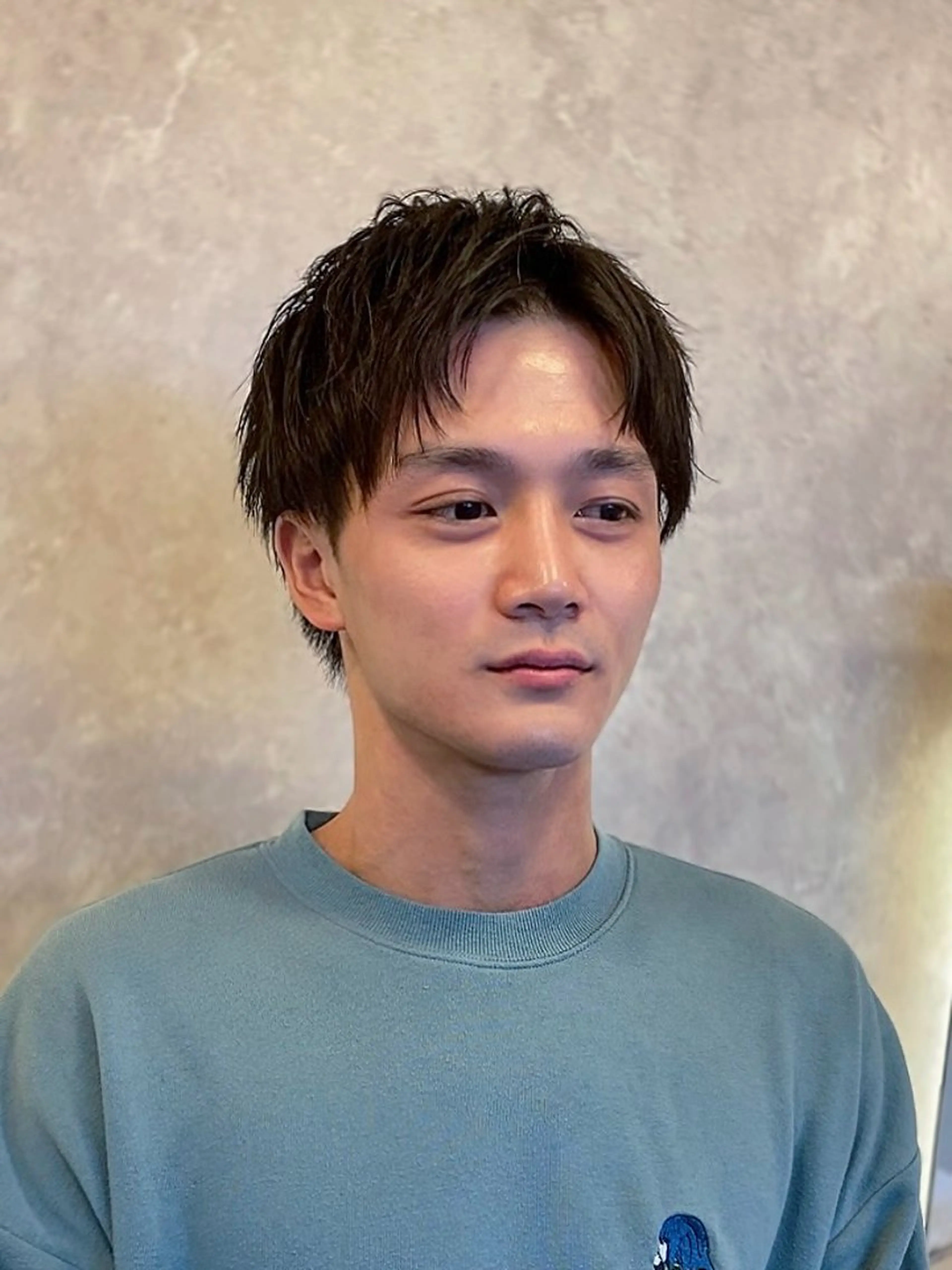 ショート メンズ メンズブリーチ フェザーパーマ メンズメッシュ メンズパーマ メンズツイストパーマ カット k.e.y銀座店所属・安藤幹人 メンズカット/パーマのヘアスタイル