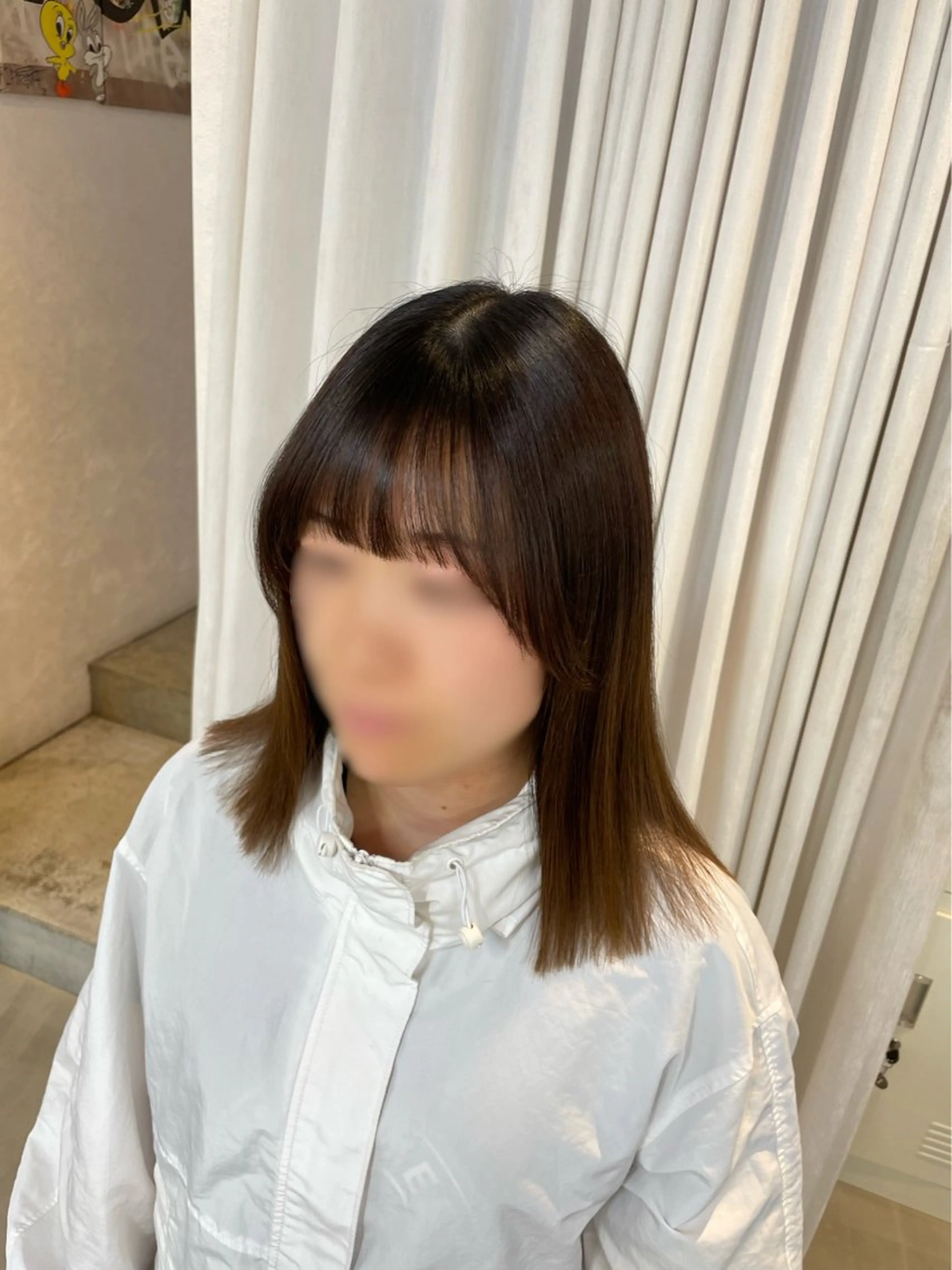 ミディアム 安井まゆ _Box mico.のヘアスタイル
