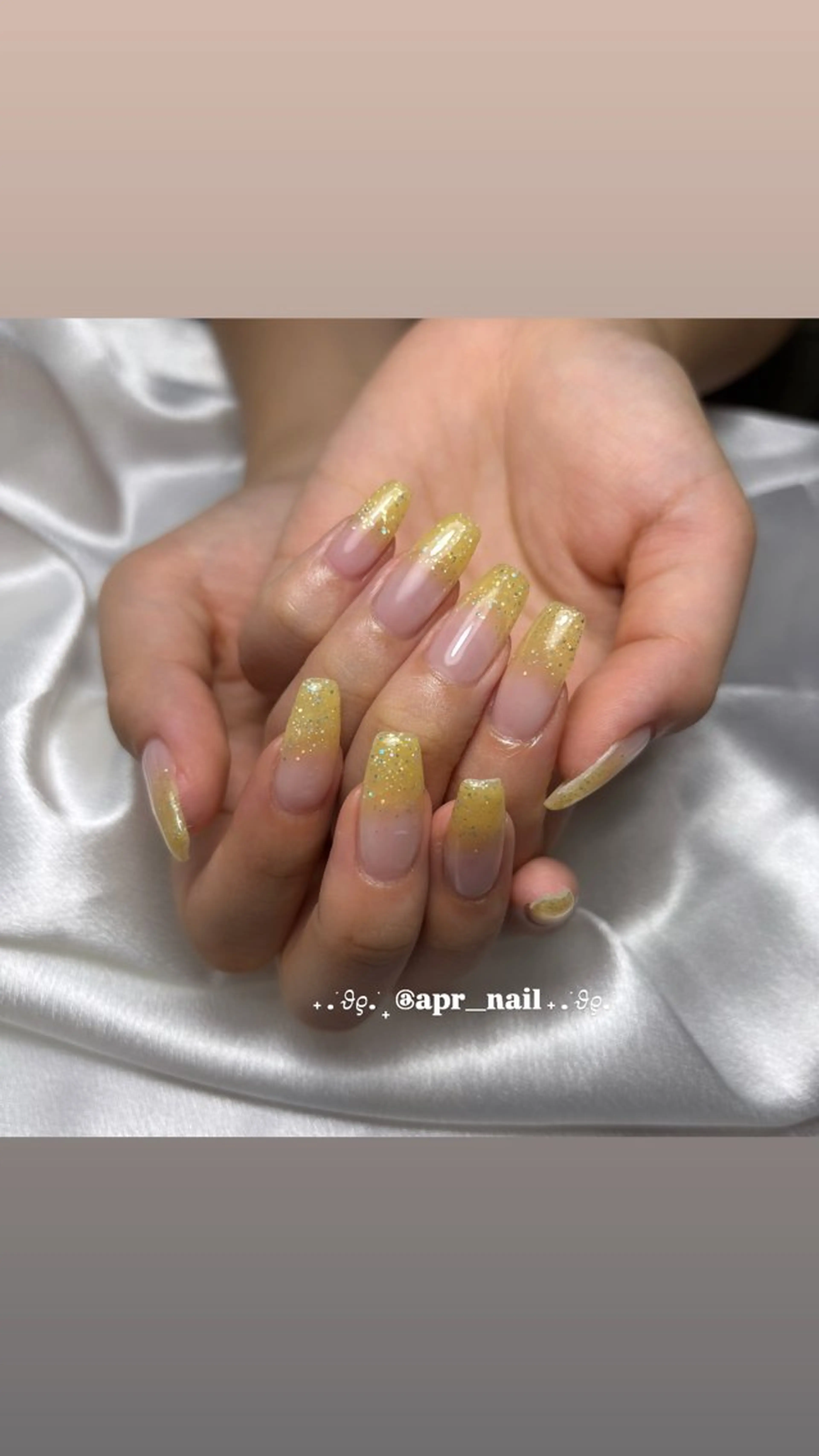 ネイル クリアネイル ラメ(グリッター) ラメグラデーション Nailsalon apricotのネイルデザイン
