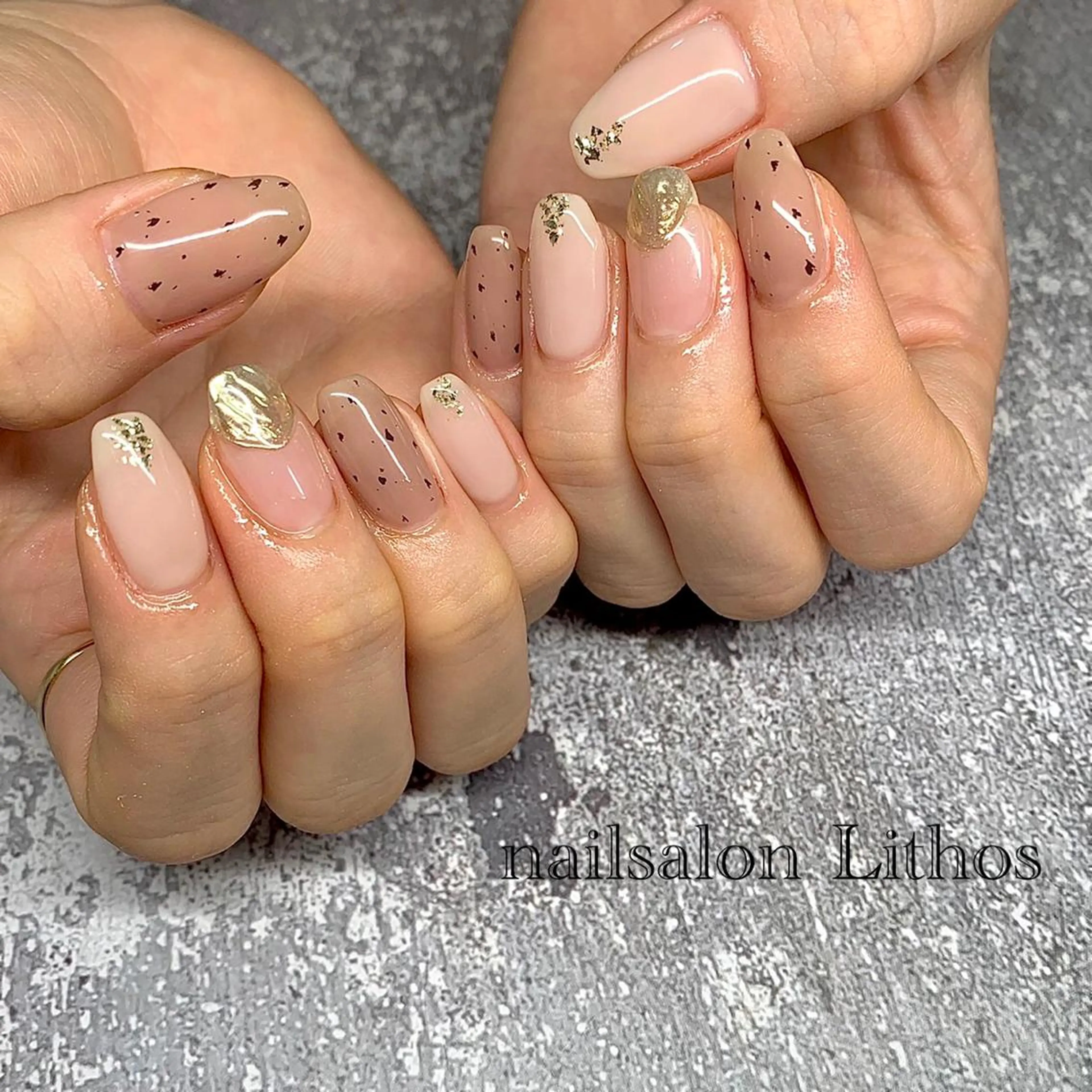 ネイル アートネイル ジェルネイル 韓国ネイル ニュアンスネイル オフィスネイル ハンドネイル nailsalon Lithos所属・nailsalon Recontreのネイルデザイン