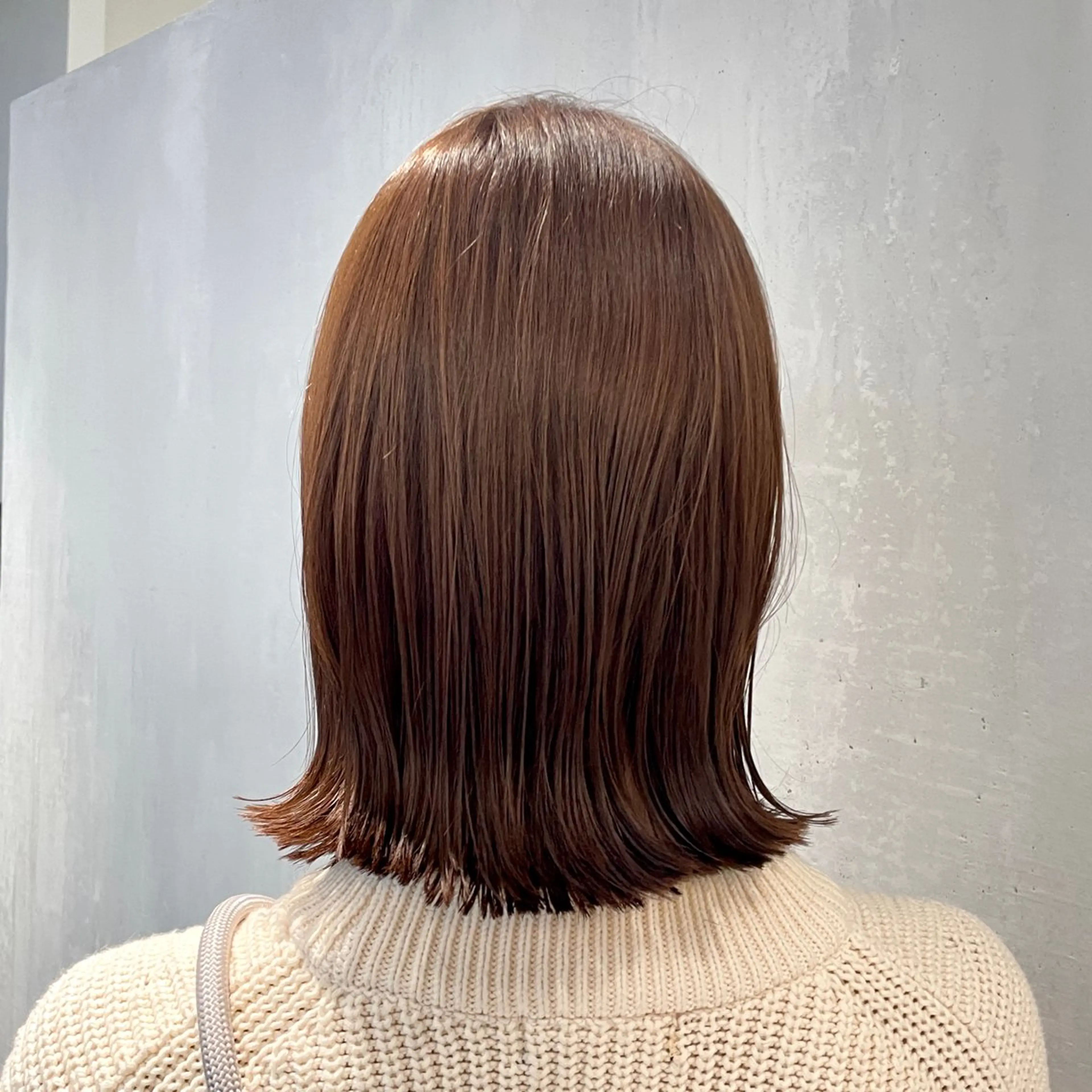 ミディアム カラー ハイライトカラー ボブ ハイライト カット ヘアカラー DX SHARE SALON所属・ツヤ感白髪ぼかし KEIKOのヘアスタイル