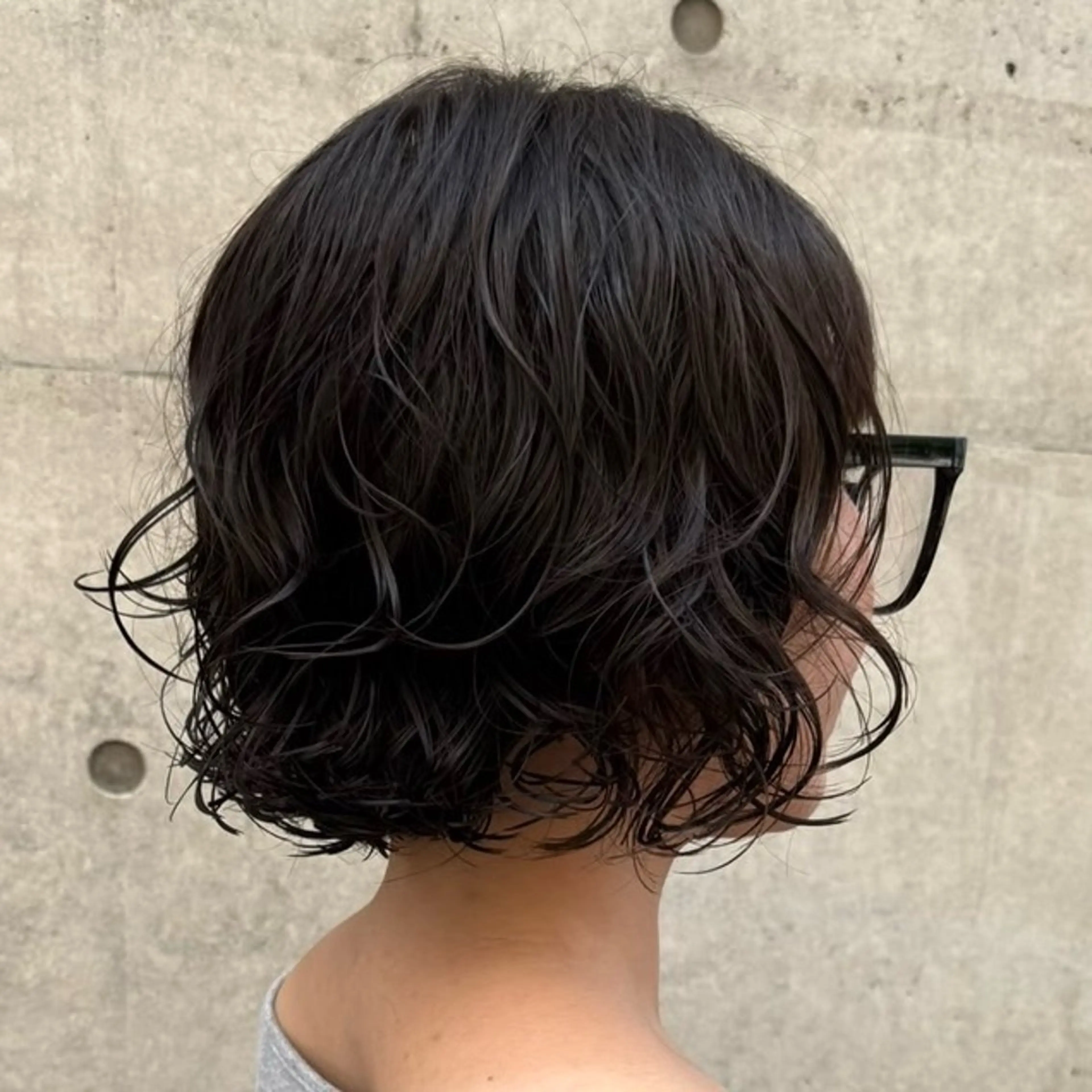ショート ボブ カット パーマ みさき/パーマ/ハ イトーン指名No.1のヘアスタイル
