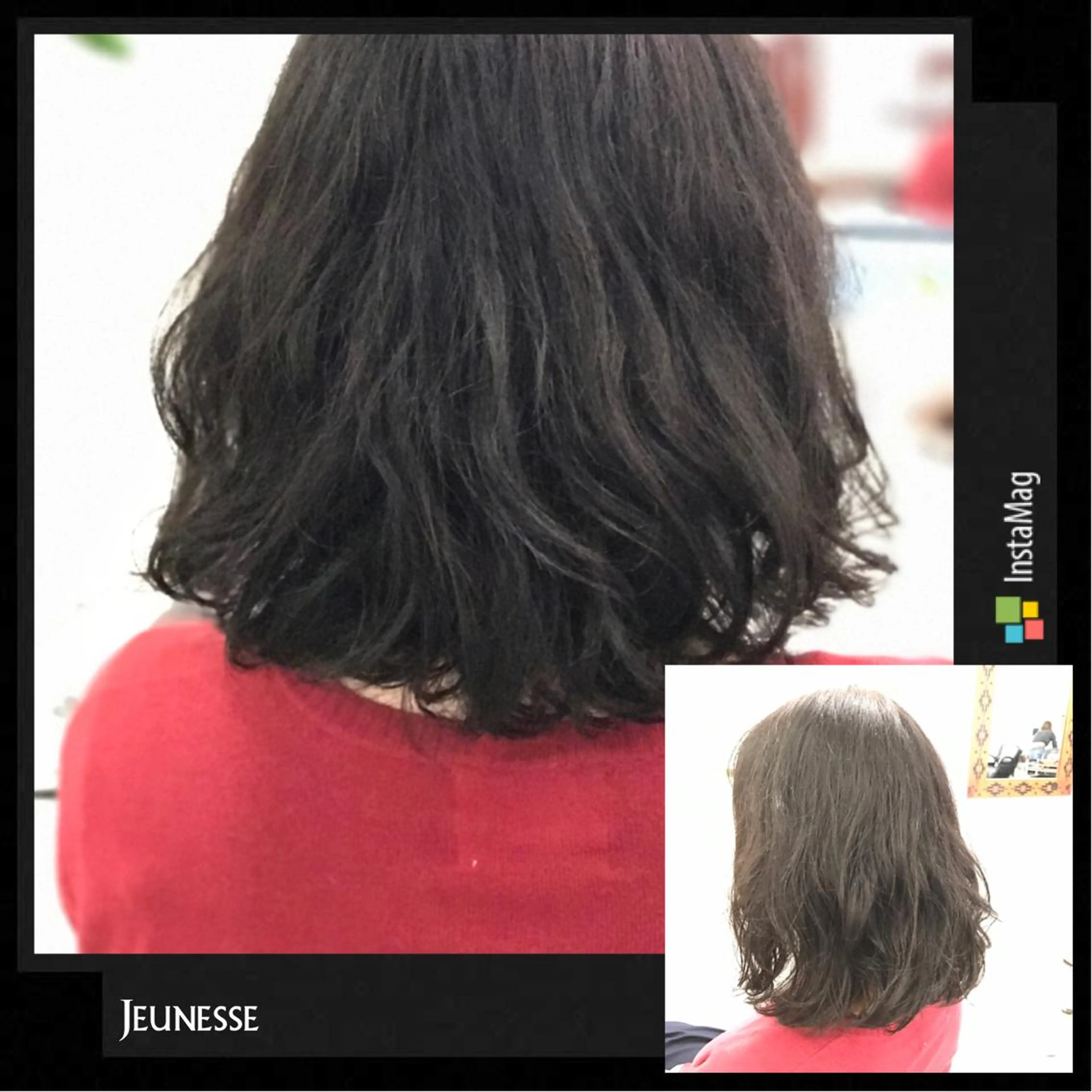 ミディアム パーマ 山内 聡史のヘアスタイル