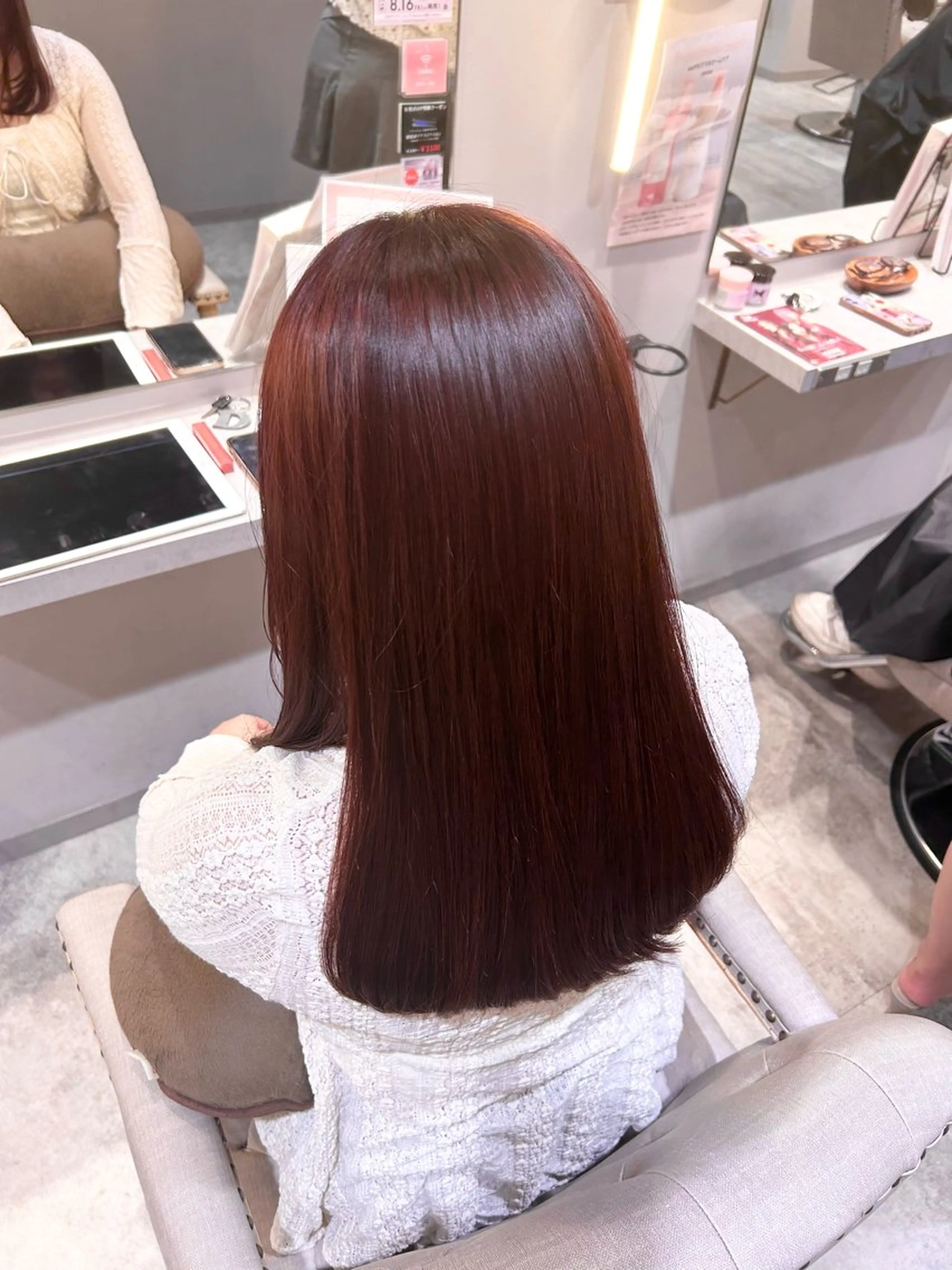 ロング カラー レッドカラー ルビー 🐰🎀ボブ専門 yuzuka🎀🐰のヘアスタイル