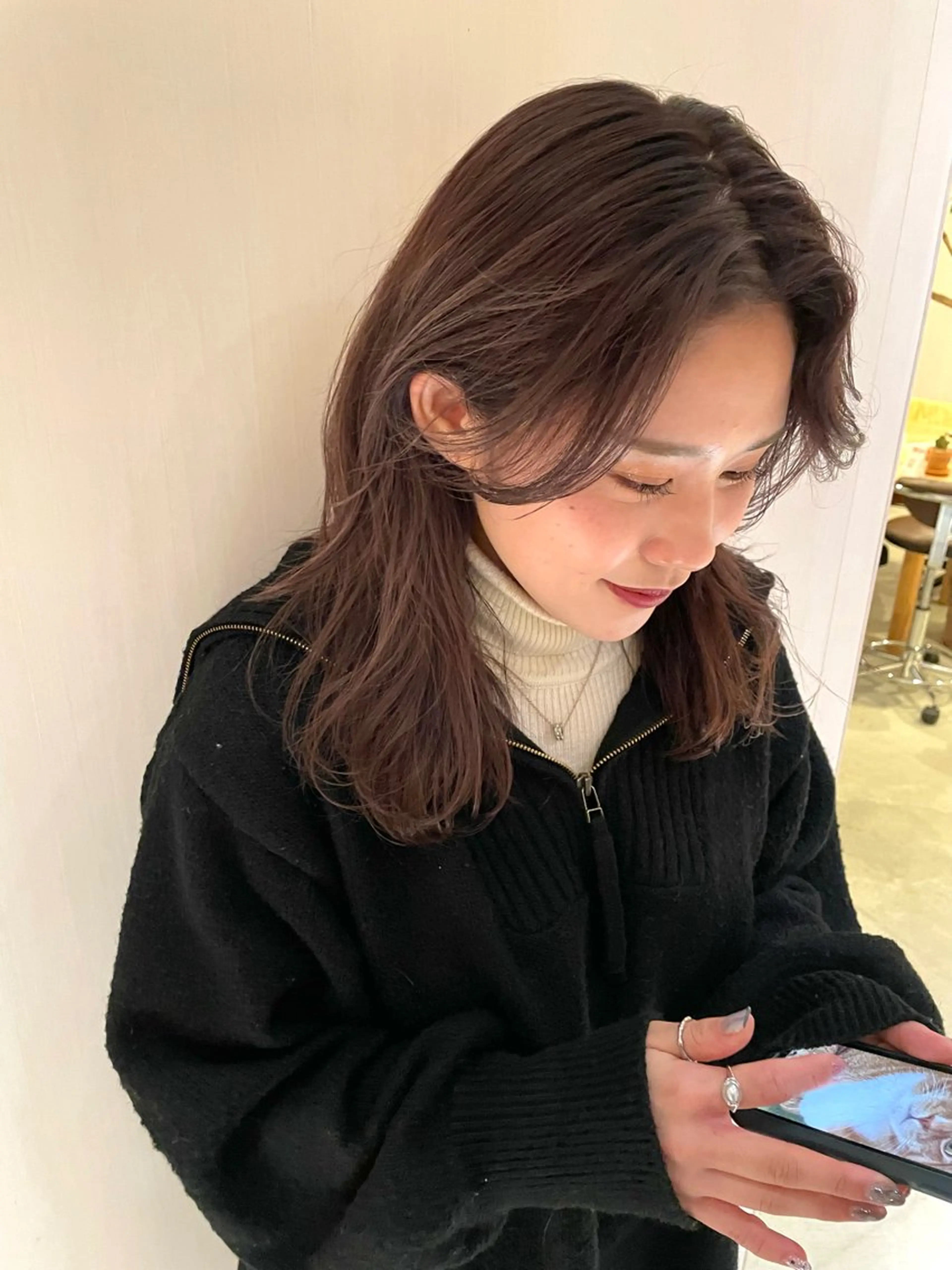 セミロング カラー ベージュカラー ラベンダーカラー ラベンダーベージュ ヘアカラー トリートメント ヘアセット ショートカット/ ハイトーン🪼風香のヘアスタイル