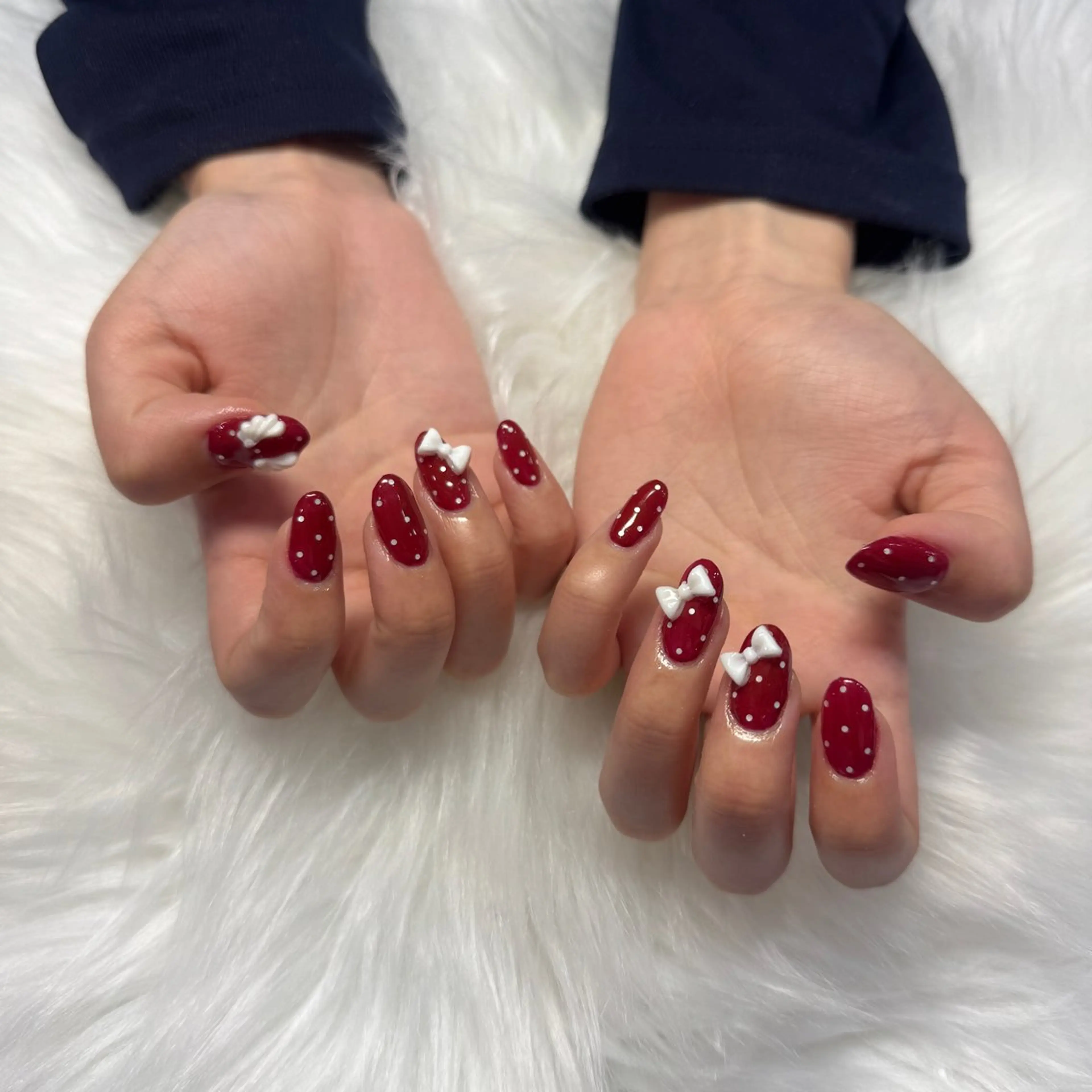 ネイル ハンドネイル ハンドケア 🎀うかん 🎀チップ長さ出しのネイルデザイン