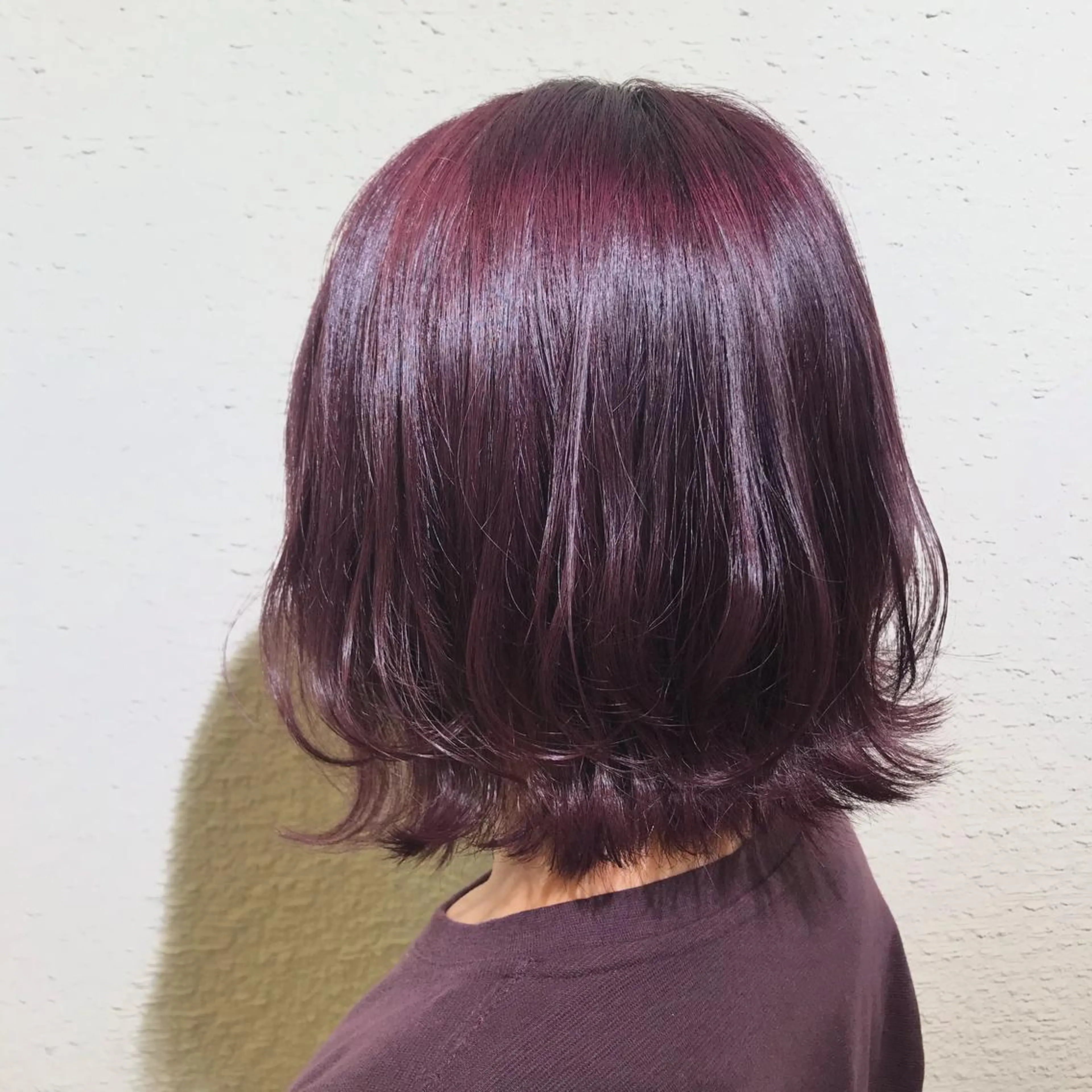ミディアム カラー ピンクカラー ピンクパープル パープルカラー 透明感カラー/ 寺田千雅子のヘアスタイル