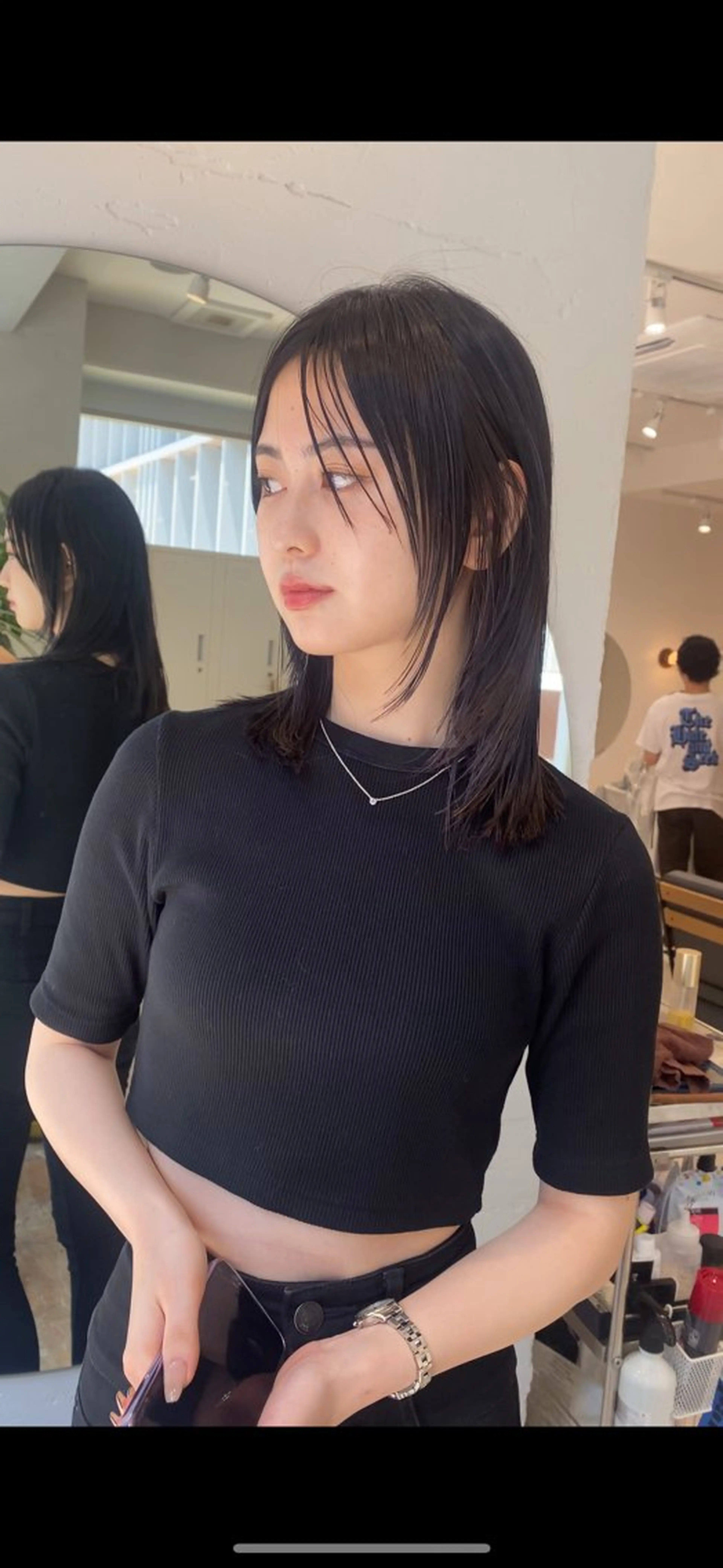 カット+前髪縮毛矯正+水トリートメントの写真