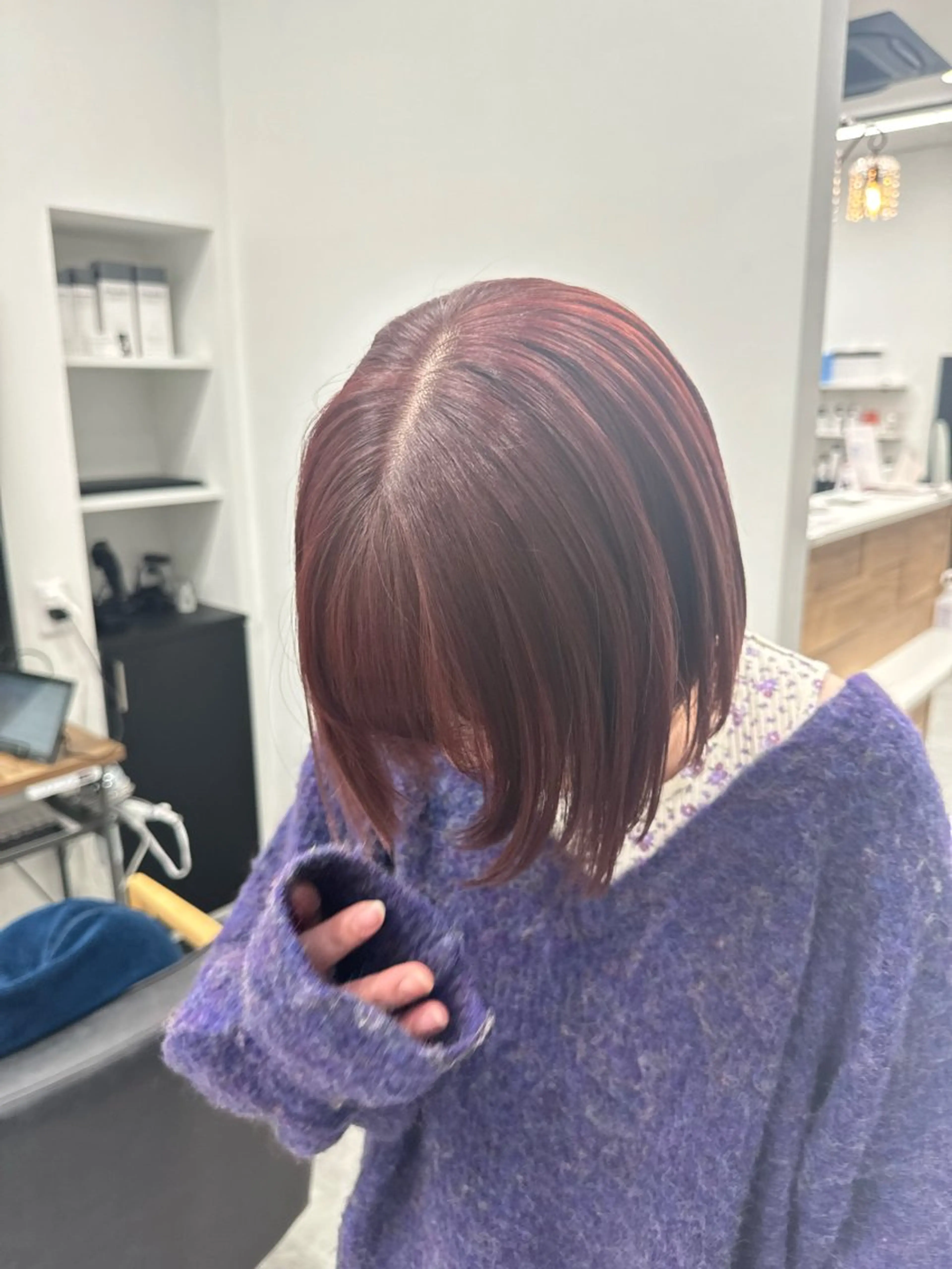 ショート カラー 𝘀𝗮𝗲/柏の葉 / パーマモデルのヘアスタイル
