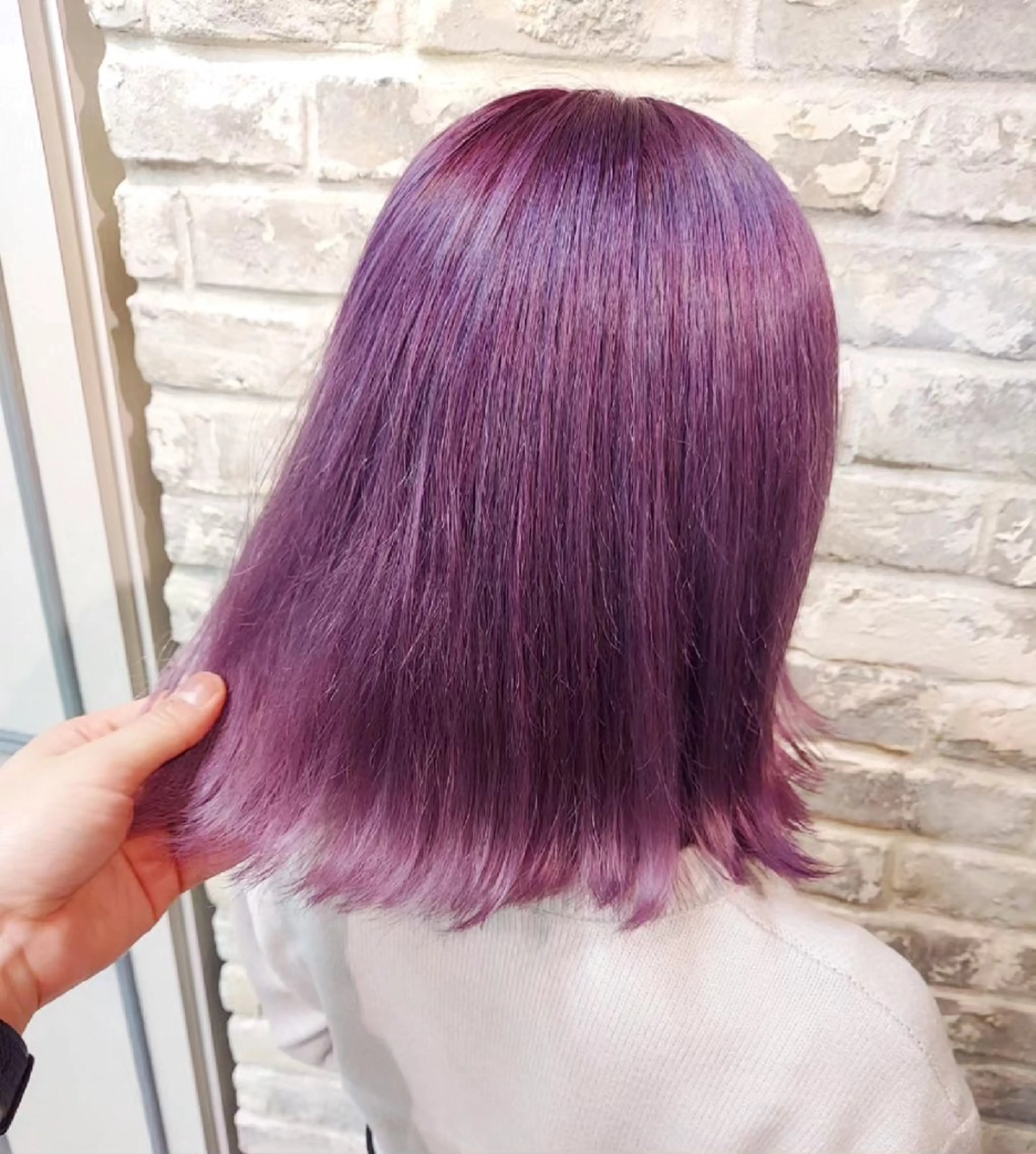 ミディアム カラー パープルカラー ヘアカラー トリートメント grow上野御徒町【グロウ】所属・ブリーチ・ハイトーン 特化🎉内山のヘアスタイル