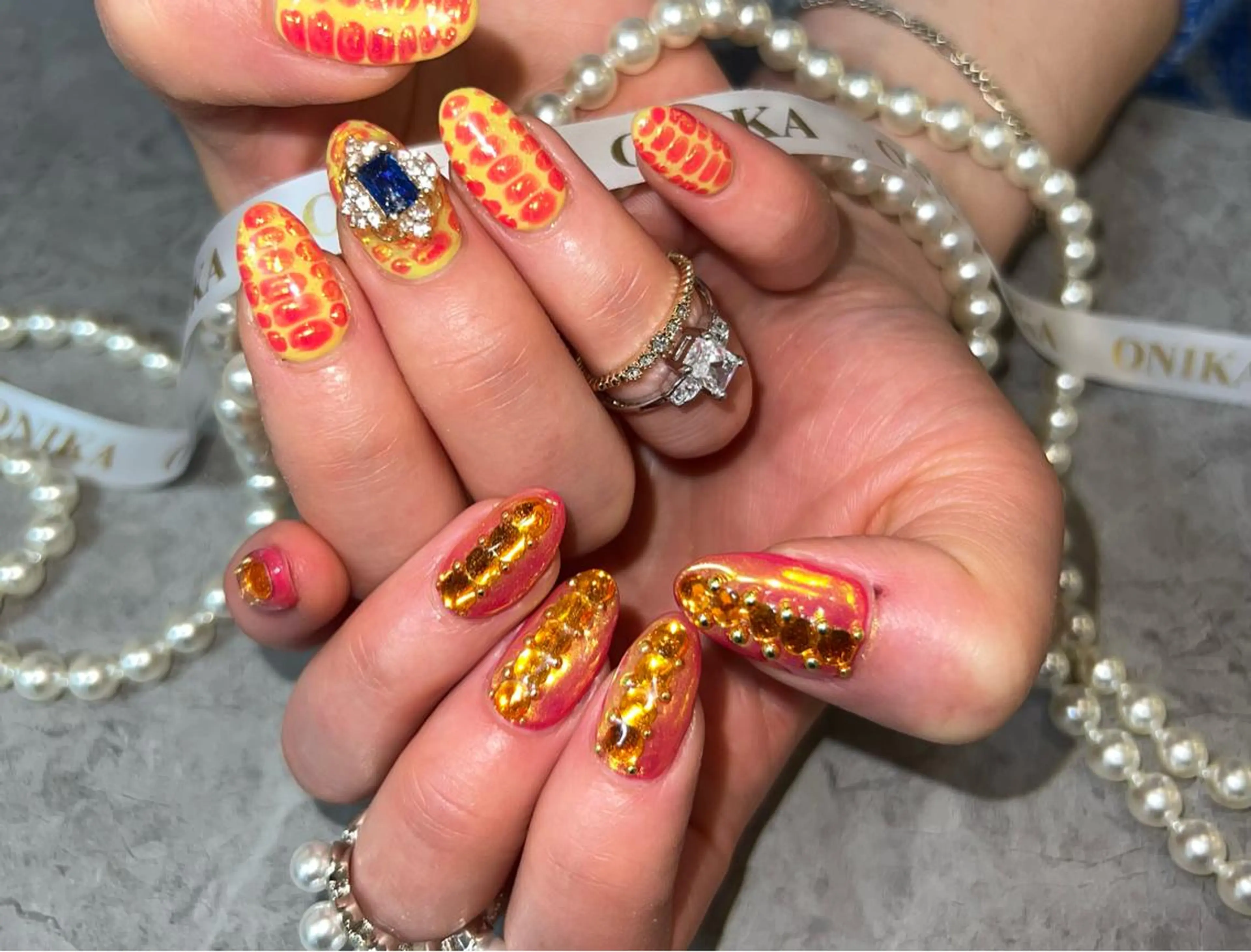 ミディアム ONIKA Nail 青山通り店所属・ONIKA Nail 表参道A4🦋2分のネイルデザイン