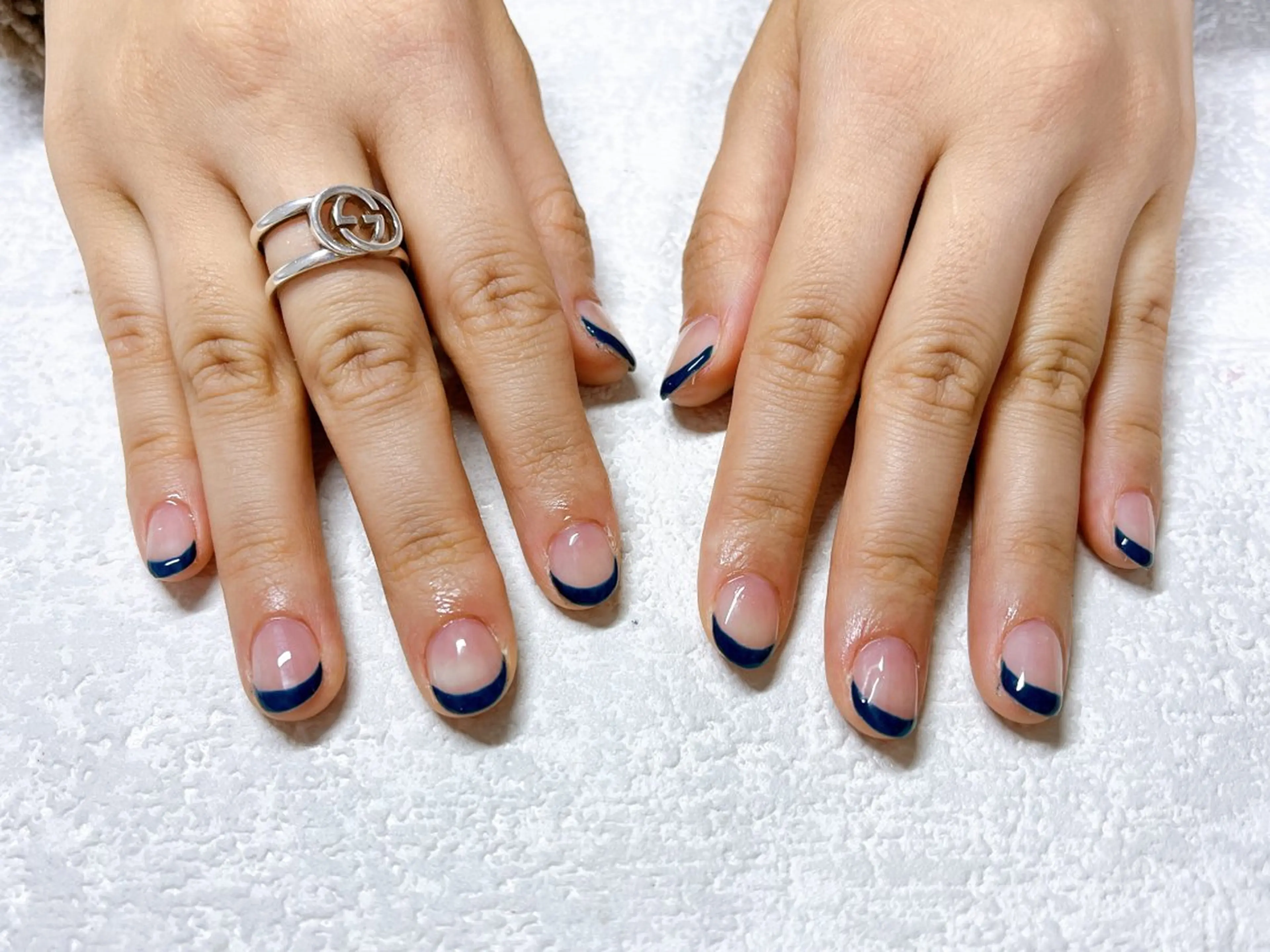 ネイル オーロラネイル フットネイル フレンチネイル ジェルネイル 韓国ネイル Mogu nail 二子玉川のネイルデザイン