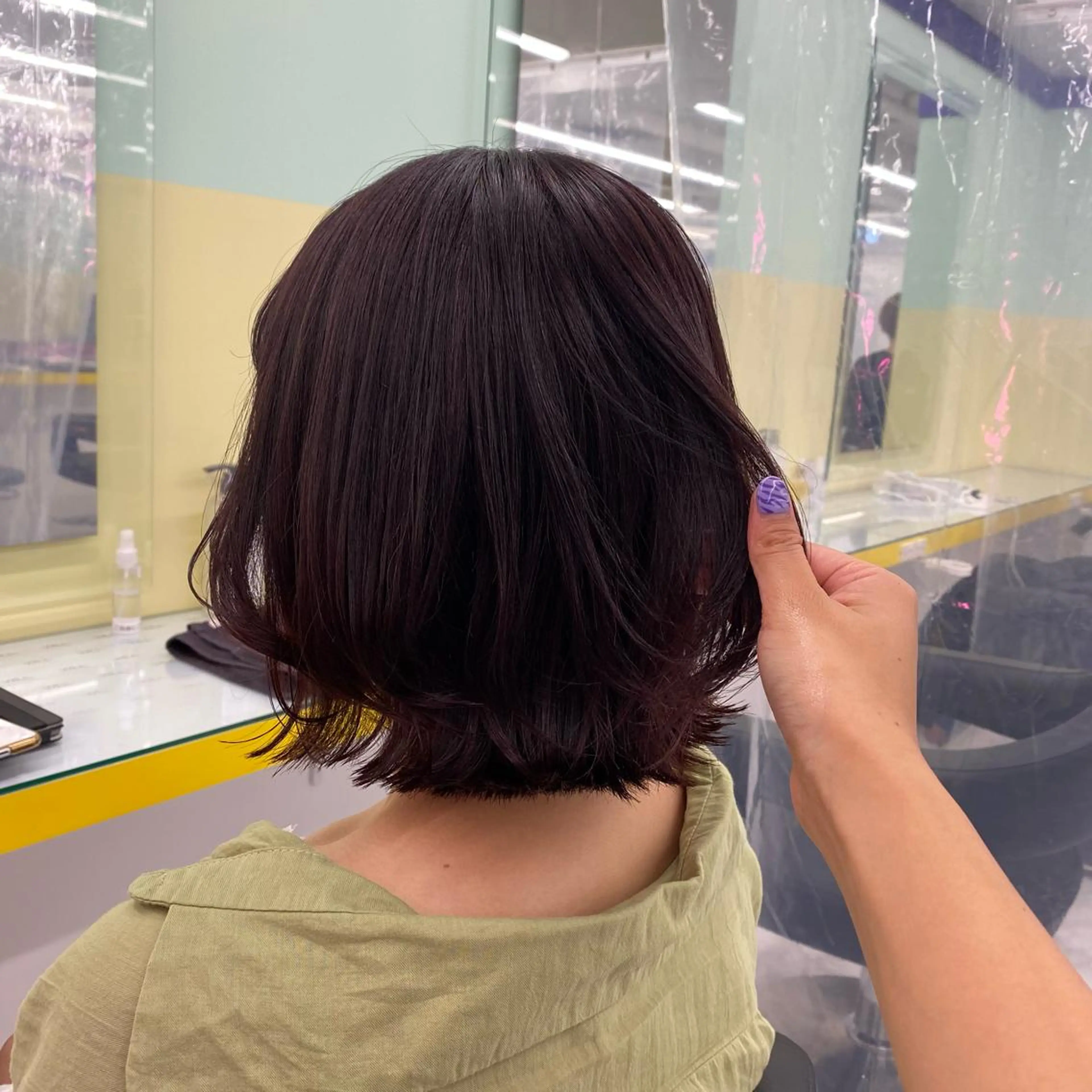 セミロング カラー ヘアアレンジ ヘアカラー トリートメント GOTODAY shair salon 横浜mare店所属・透明感抜群カラー mai🍑♡のヘアスタイル