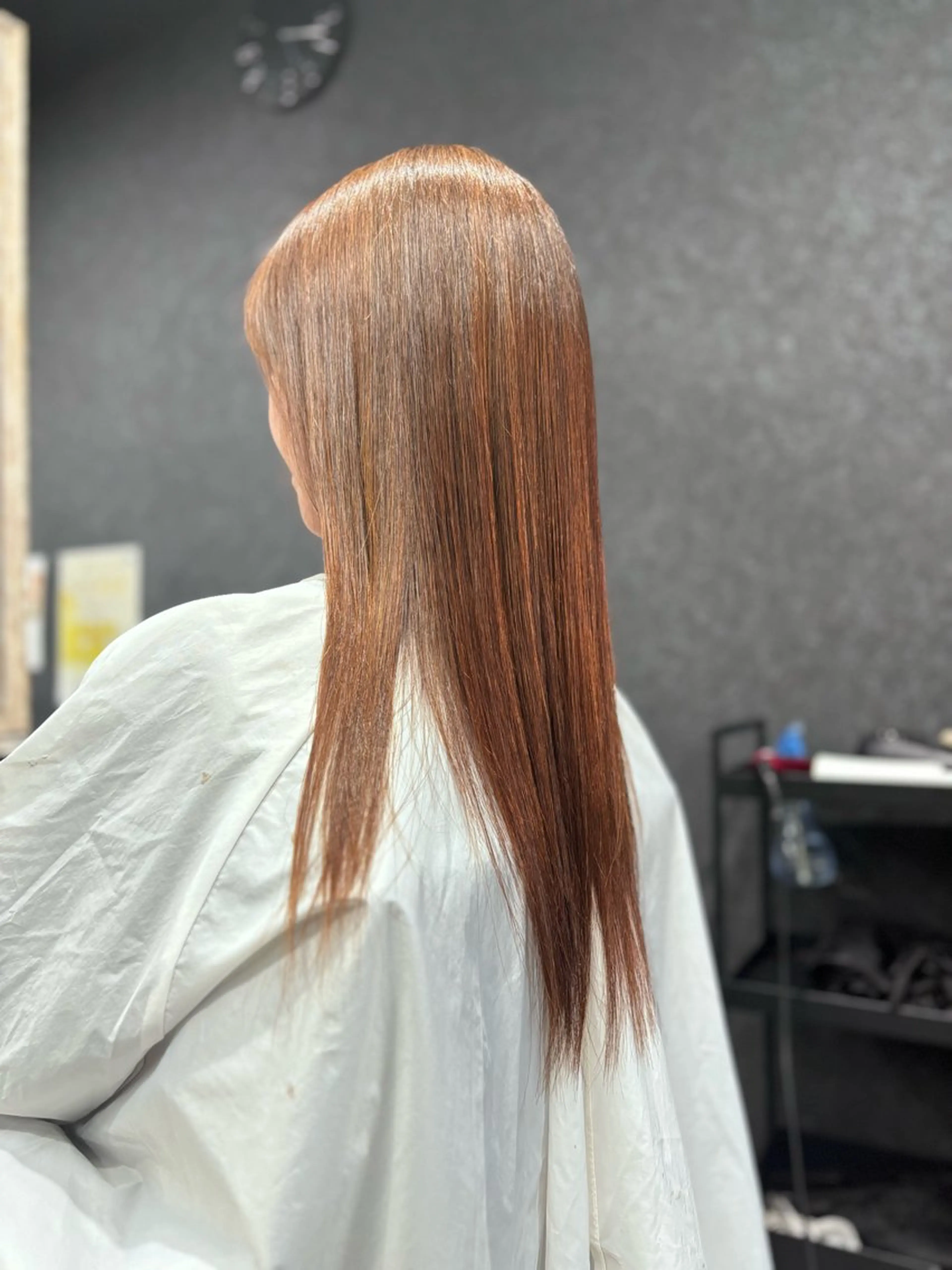 ロング ヘアカラー トリートメント 安田 恵のヘアスタイル