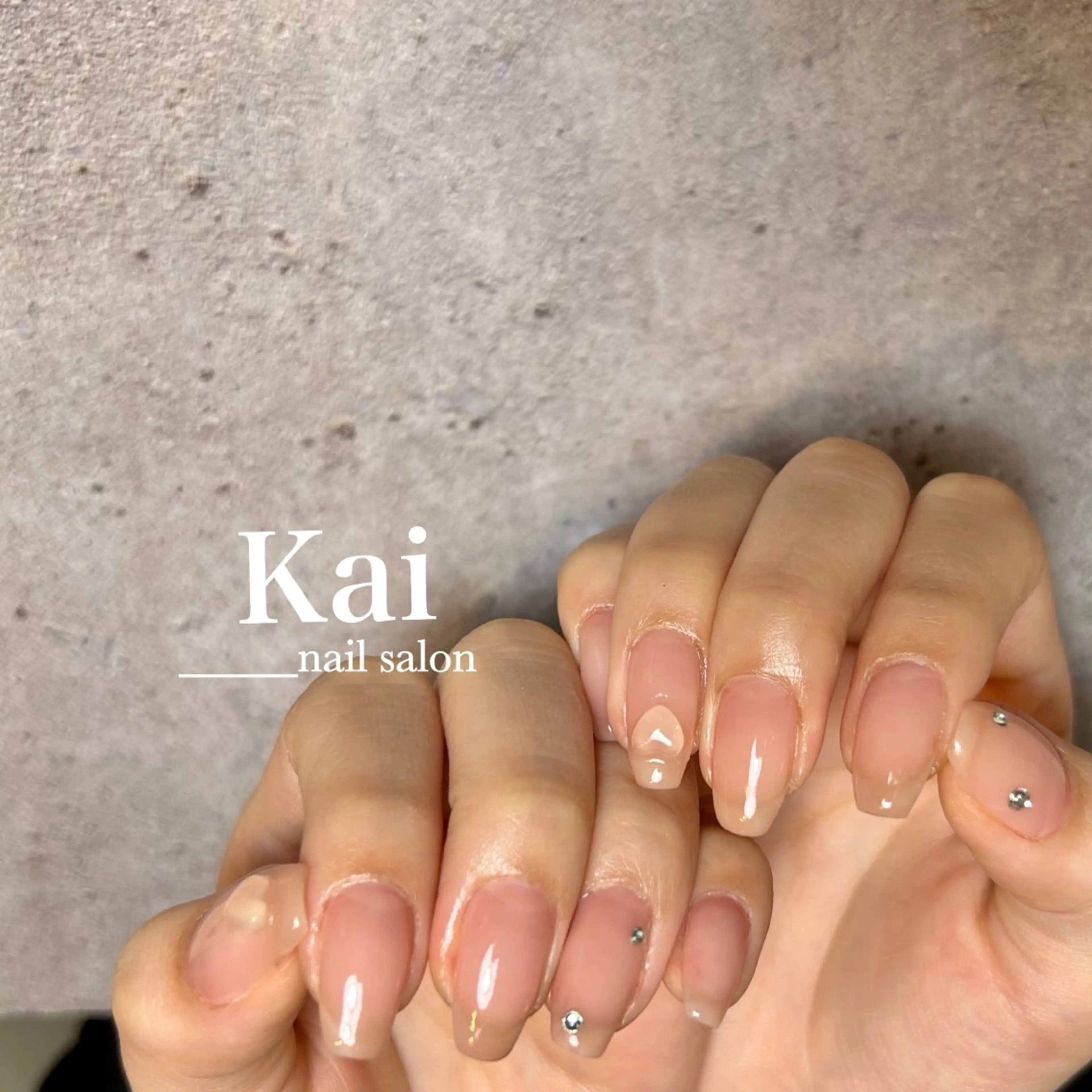 ネイル ガーリー ハート 韓国ネイル ピンク シンプルネイル ハンドネイル Kai  nail Mayukoのネイルデザイン