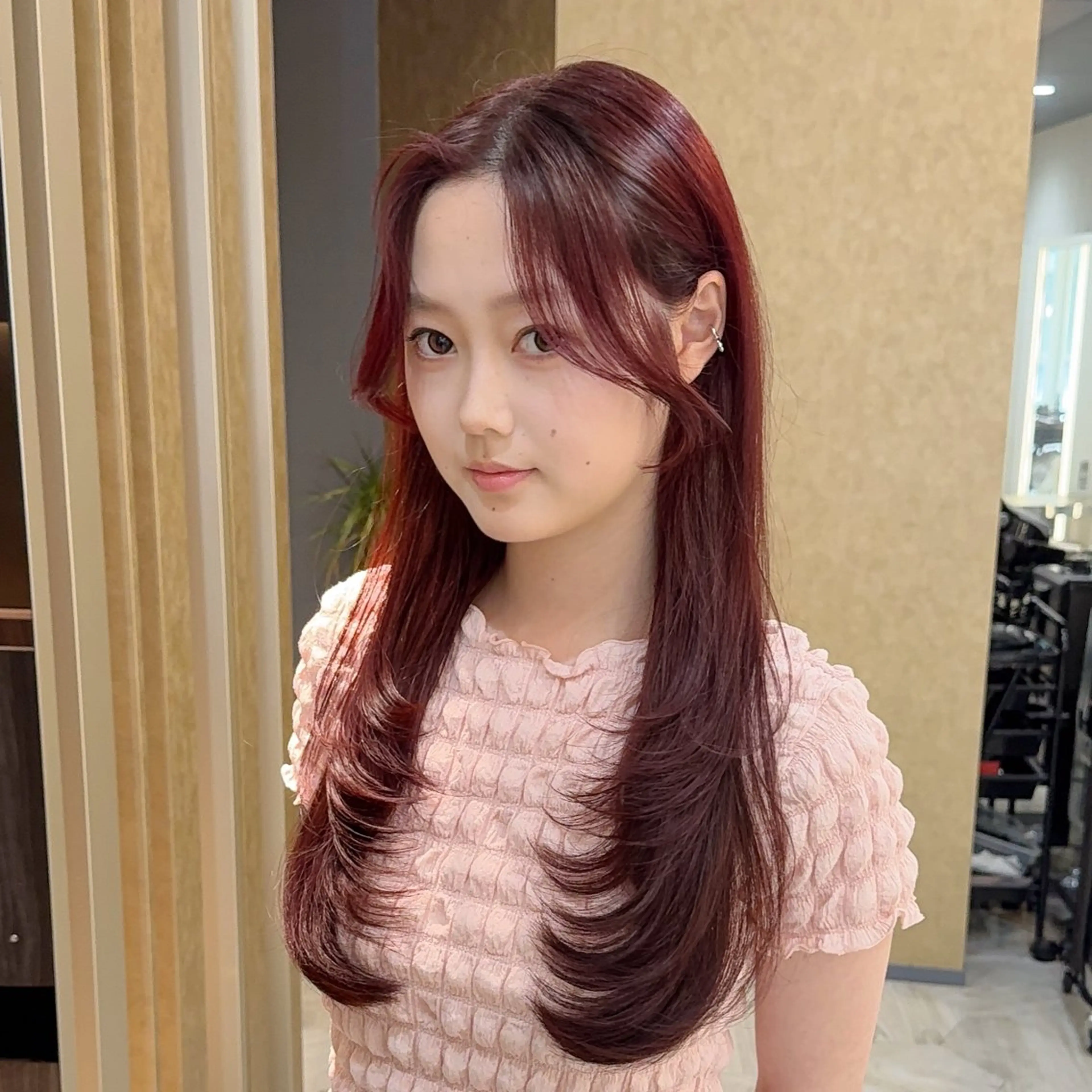 ロング レイヤーカット ロング カット ヘアカラー レイヤーカット職人/ TAIGAのヘアスタイル