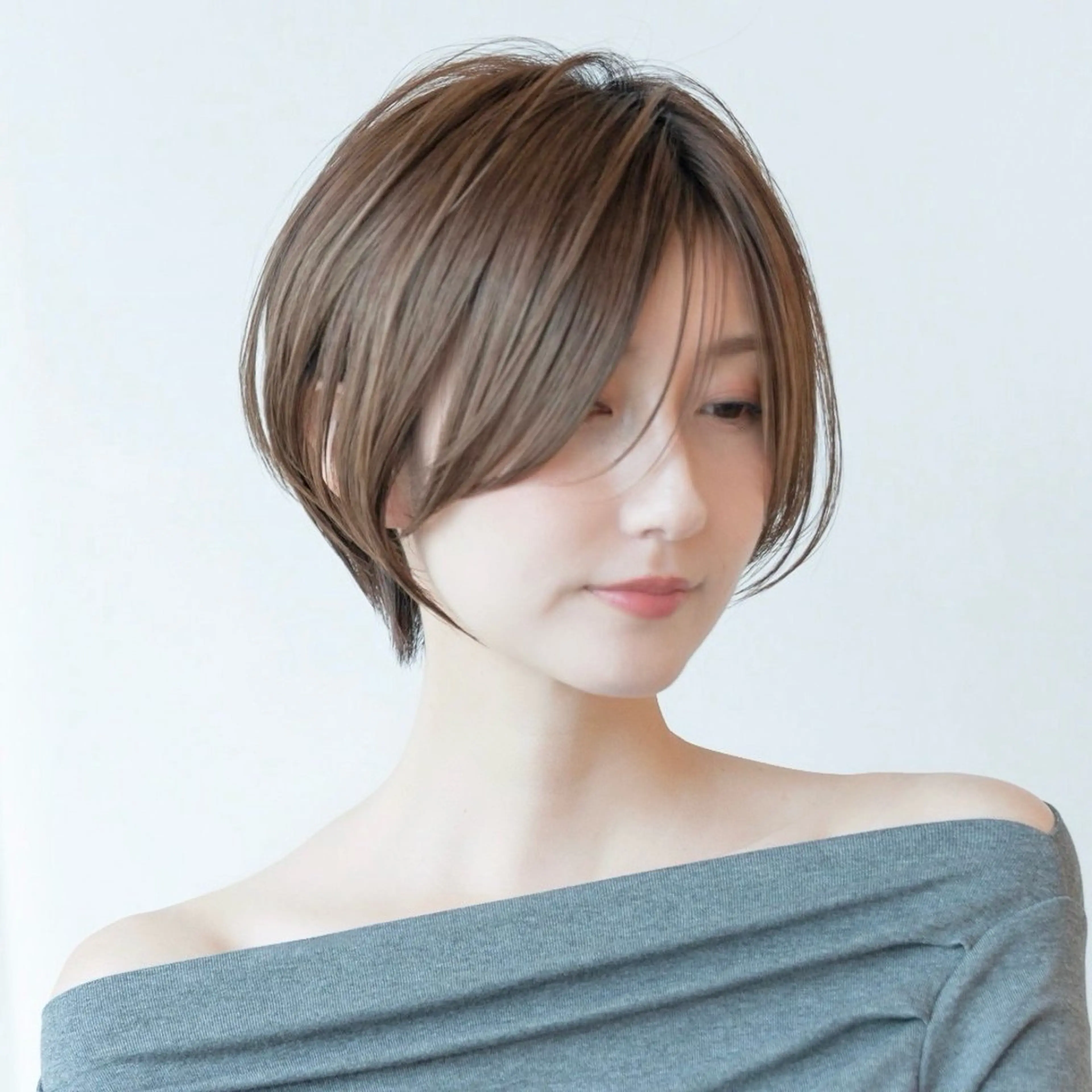 ショート カラー ショートボブ 丸みショート イルミナカラー ボブ 髪質改善 カット ヘアカラー トリートメント 渋谷ボブ/ショート 特化田中航平のヘアスタイル