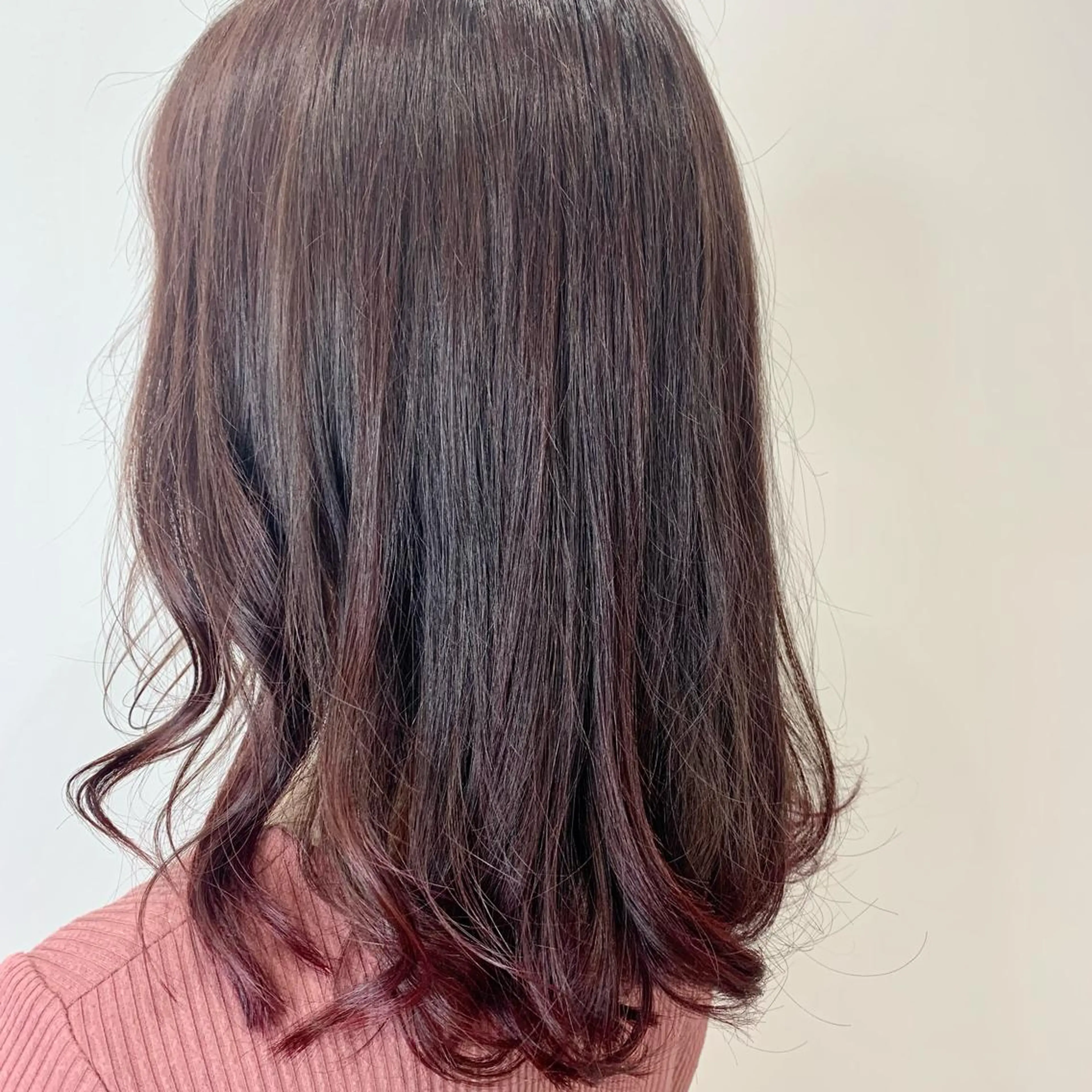 セミロング カラー グレージュ ピンクカラー カット ヘアカラー トリートメント 中本 達也のヘアスタイル