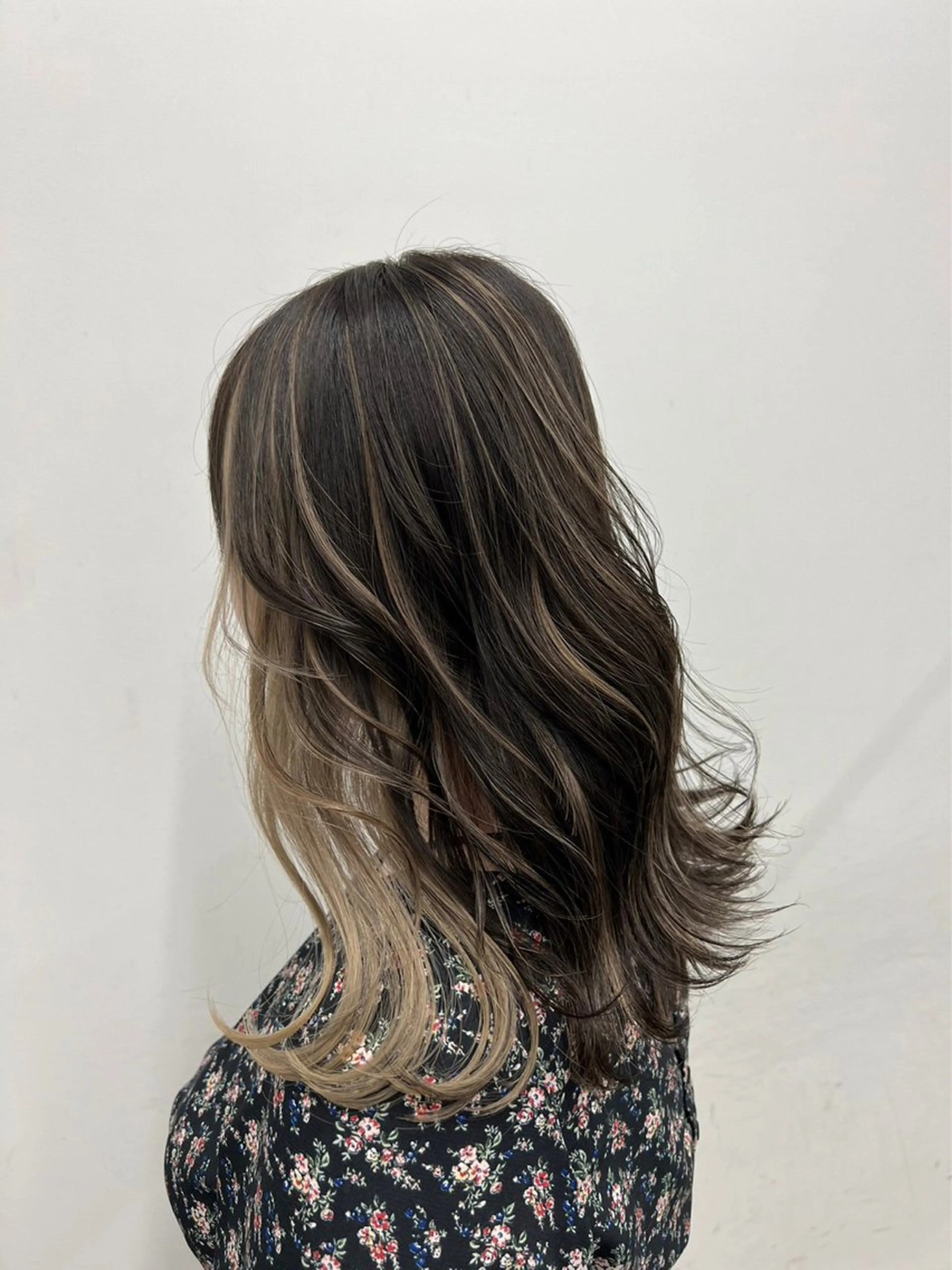 セミロング カラー パーマ amble luxe 髪質改善 💕のヘアスタイル