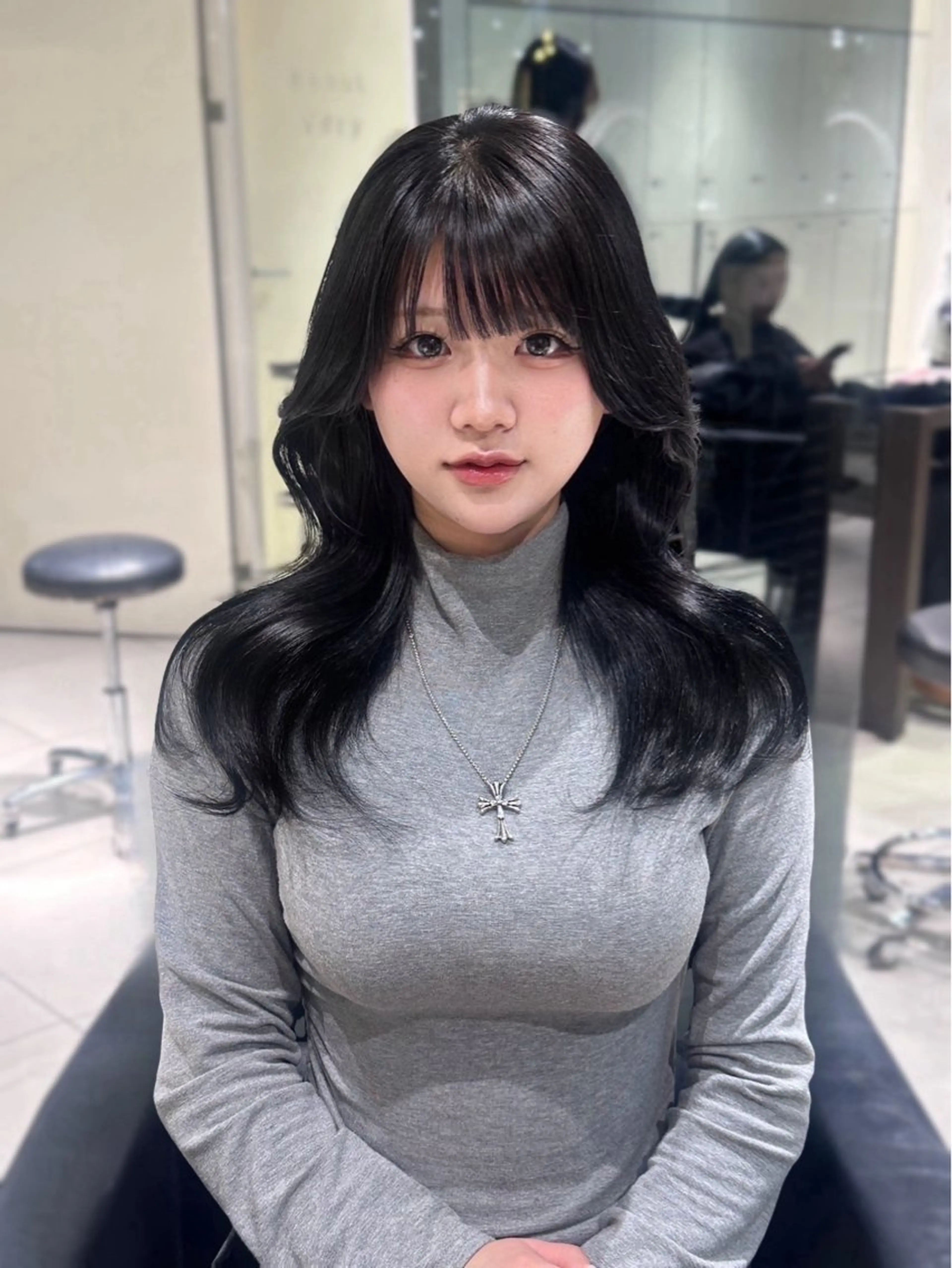 ロング カラー ヘアカラー トリートメント 韓国系艶髪🎀 miyuuのヘアスタイル