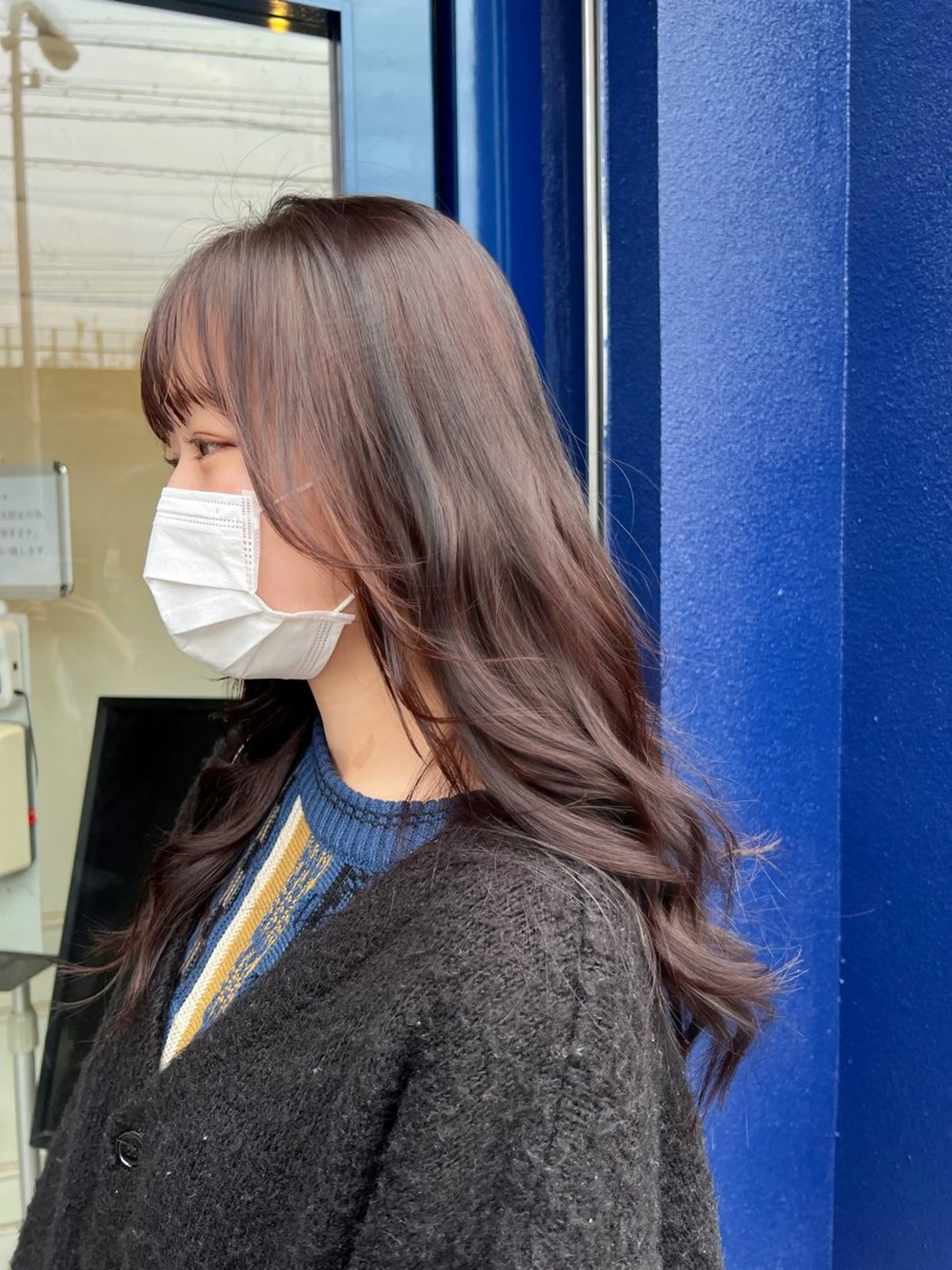 ロング カラー 韓国風ヘア ロング カット ヘアカラー Mirror'所属・韓国ヘア/ショート 押本恵一のヘアスタイル