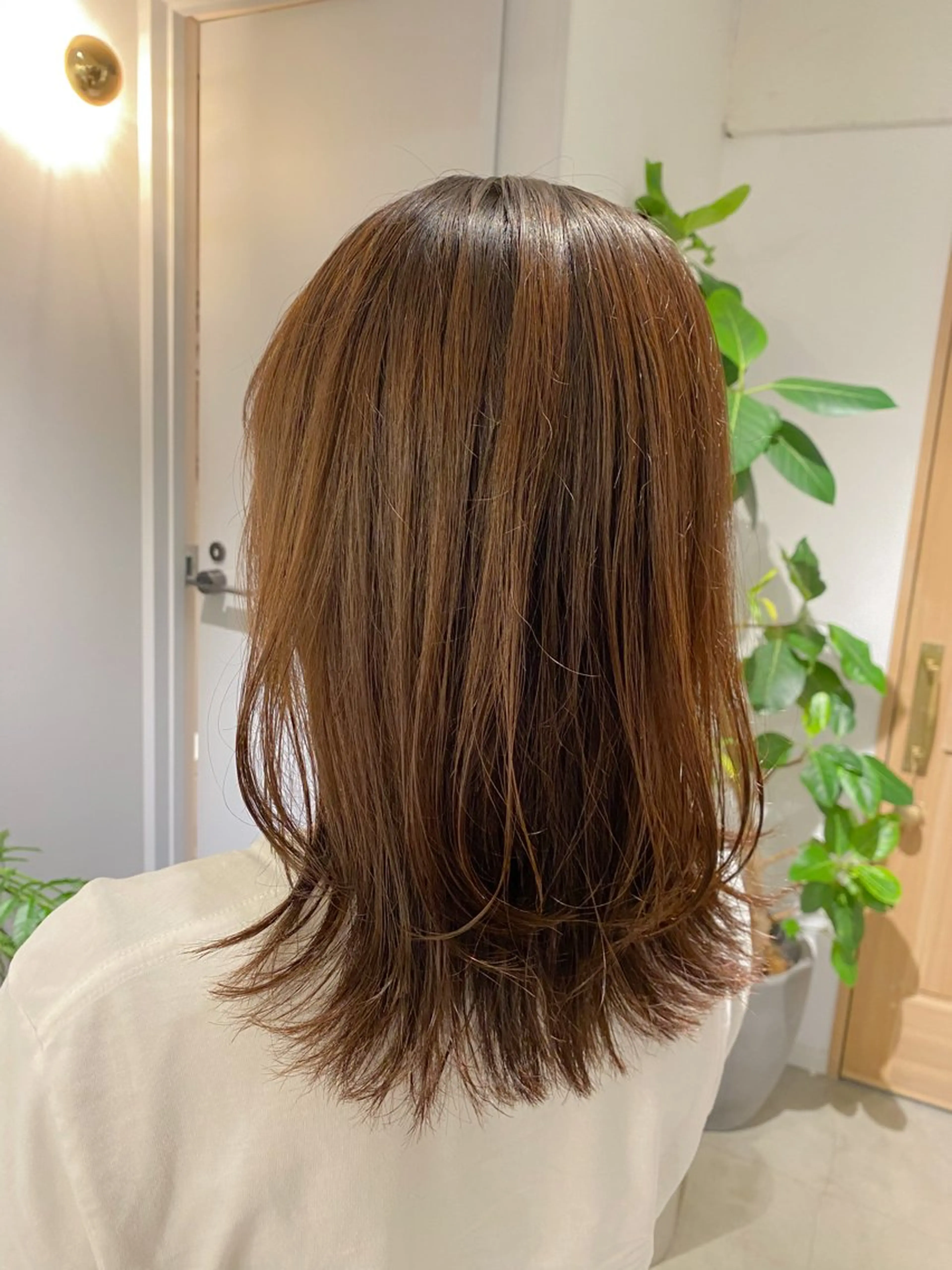 ミディアム パーマ ミディアムパーマ ボブ くびれヘア 🤍似合わせカット/ 艶カラー/表参道🫧のヘアスタイル