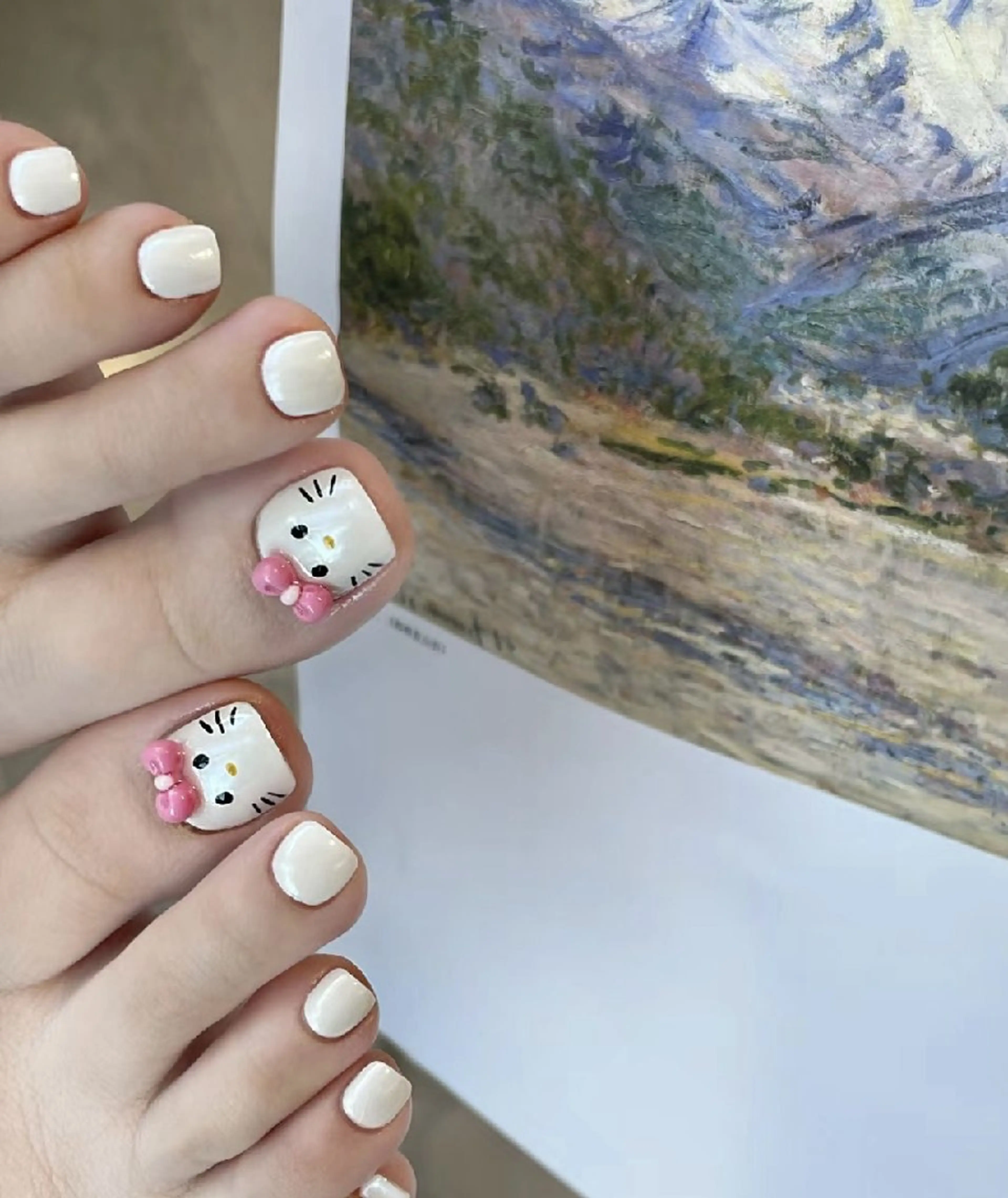 ネイル アートネイル フラワーネイル フットネイル ジェルネイル ガーリー フットネイル UM Nail Salonのネイルデザイン