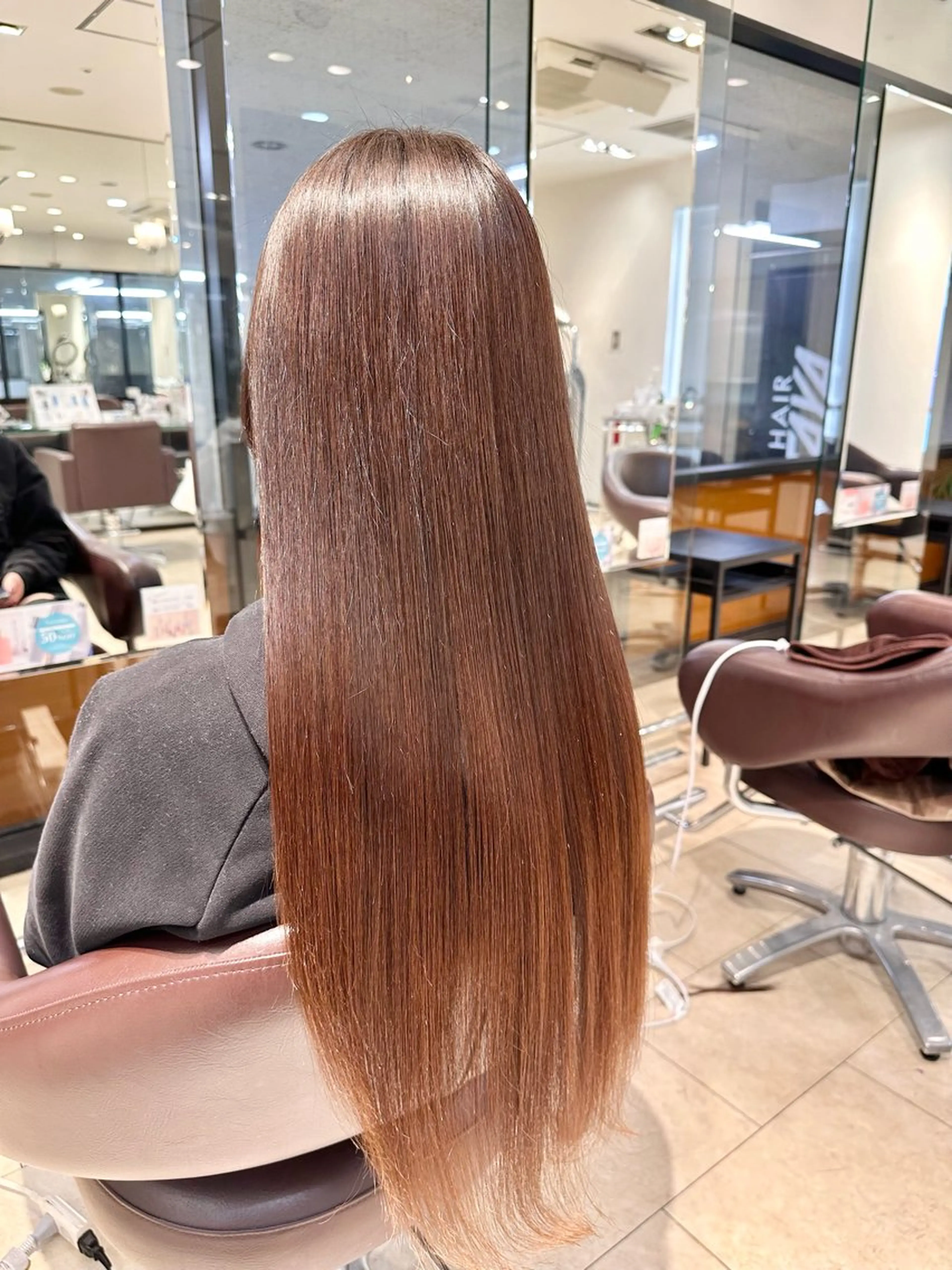 ロング カット 縮毛矯正 TAYA大阪上本町所属・十場【髪質改善】 【ダブルカラー】のヘアスタイル
