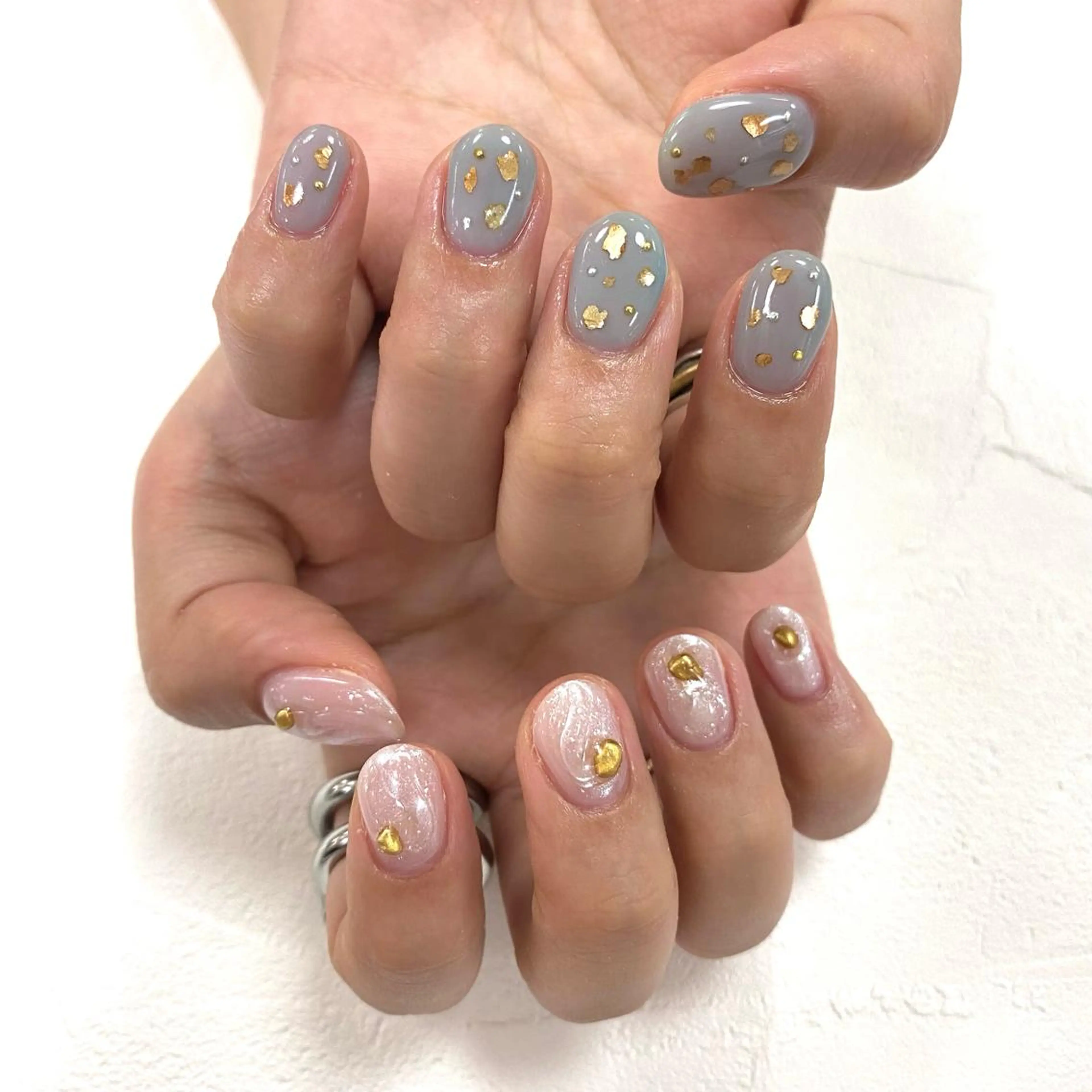 ネイル フットネイル フレンチネイル ジェルネイル ガラスフレンチ グラデーション ハンドネイル NUMAZAWA KASUMIのネイルデザイン