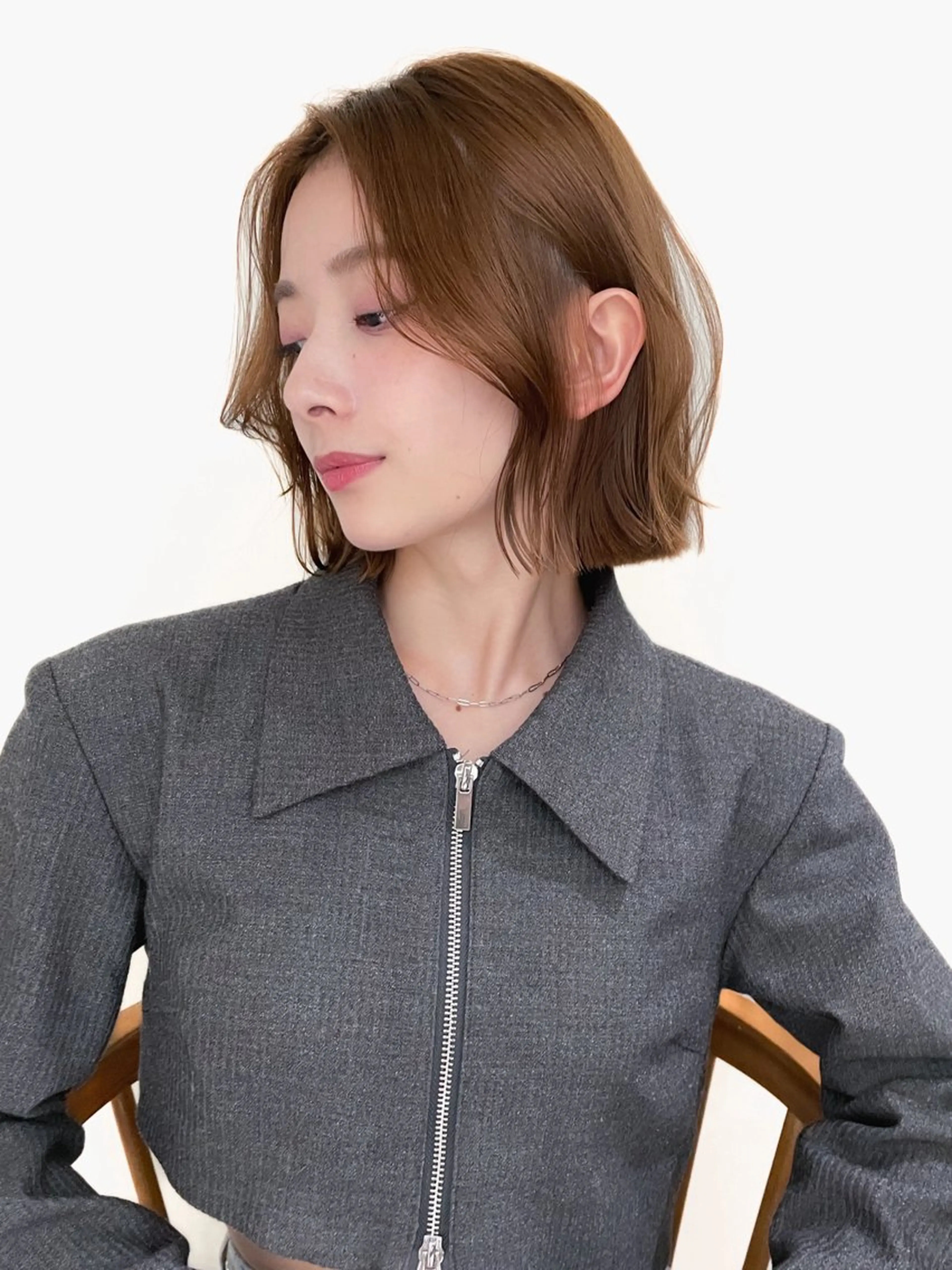 ショート ボブ 外ハネヘア 小顔ボブ jilblanカホのヘアスタイル