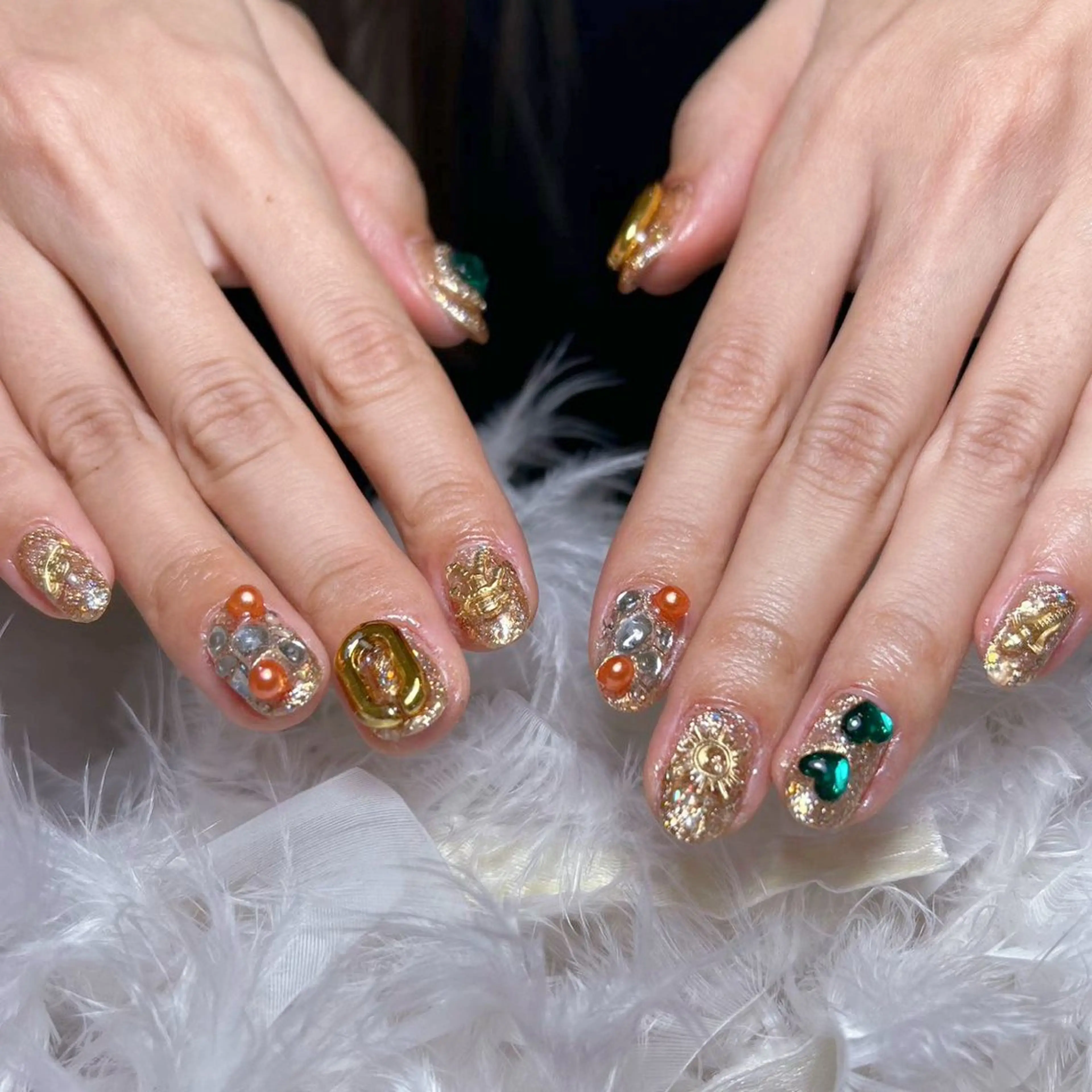 ネイル アートネイル オーロラネイル ガーリー キラキラネイル 韓国ネイル Diamond NAIL✨のネイルデザイン