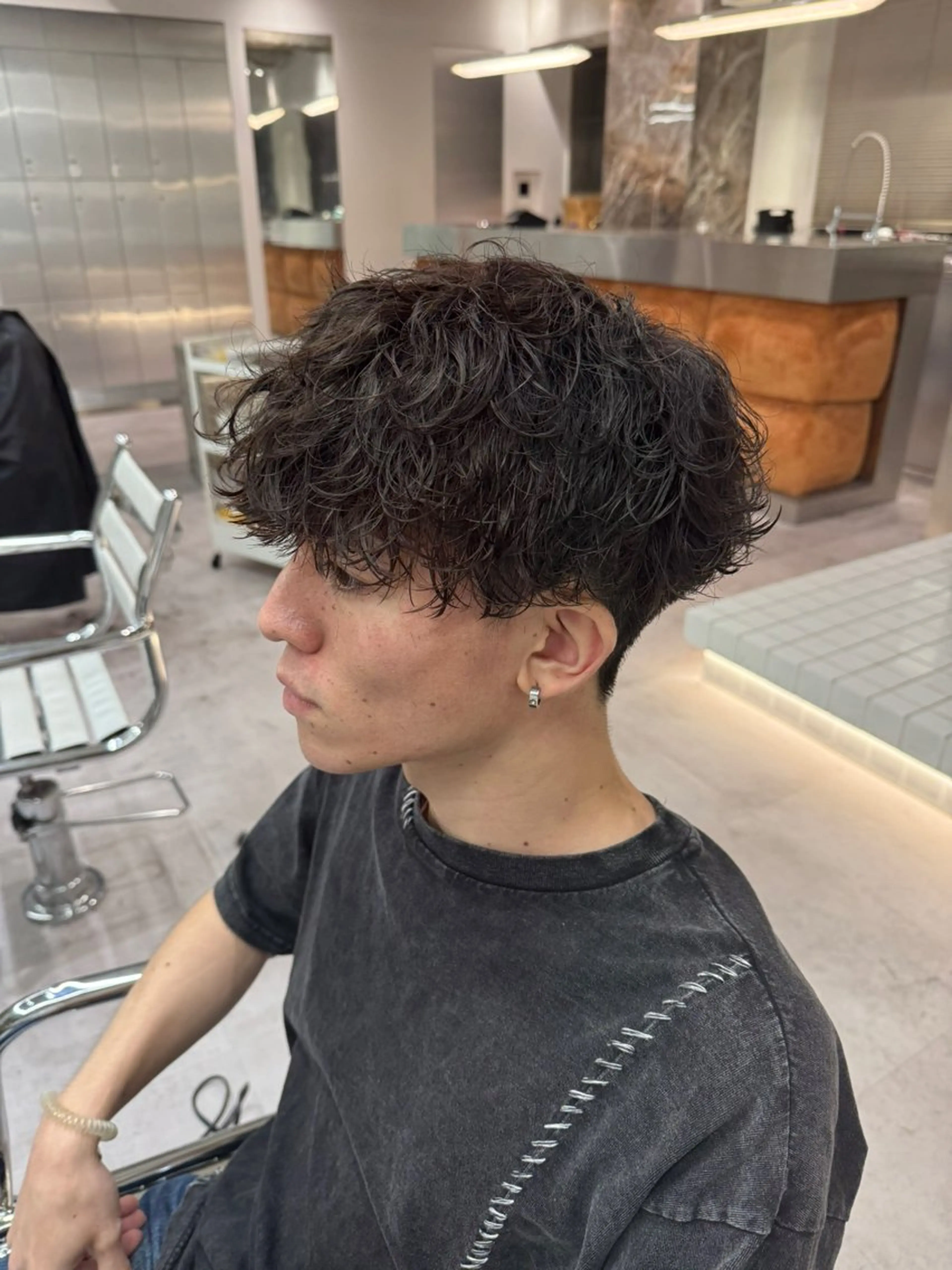 パーマ メンズ メンズパーマ 波巻きパーマ メンズサロンU所属・ブリーチ/パーマ特化 片平和寿のヘアスタイル