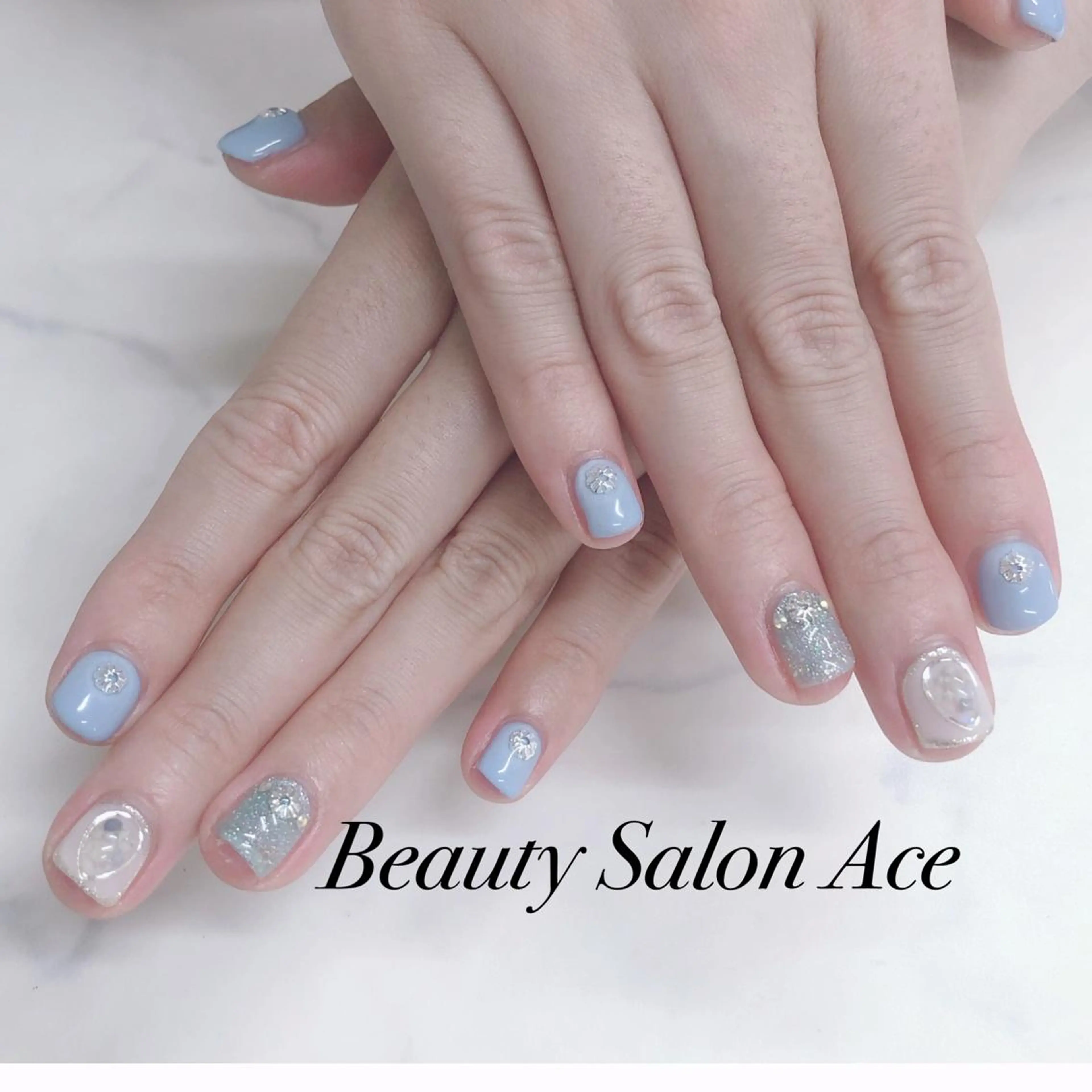 ネイル ラメ(グリッター) メンズネイル 春ネイル ハンドネイル ハンドケア Beauty Salon Ace(ネイルサロン エース)所属・池袋フィルイン Ace♡長さだしのネイルデザイン