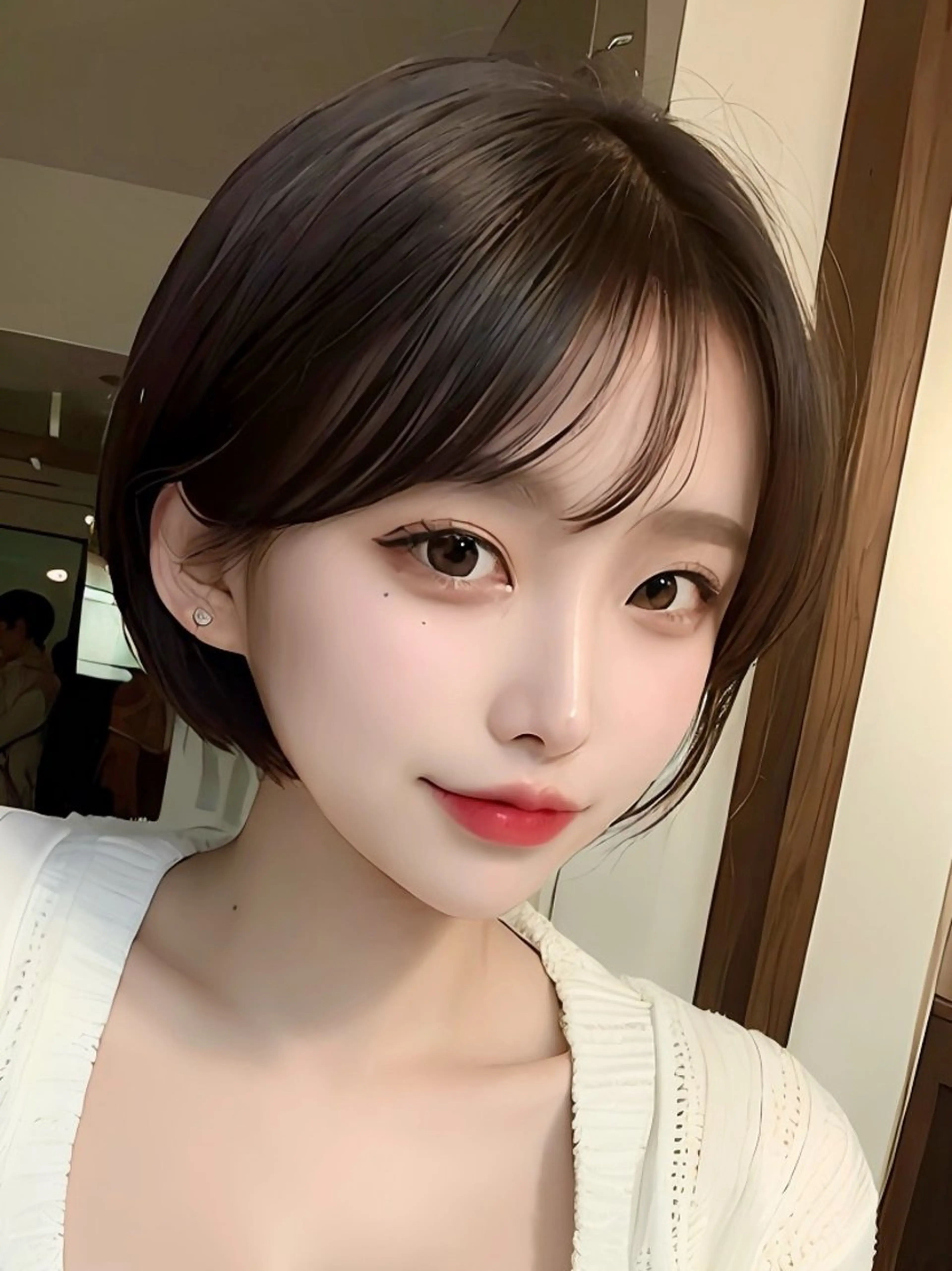 ショート ショートヘア くすみカラー、大場猛のヘアスタイル