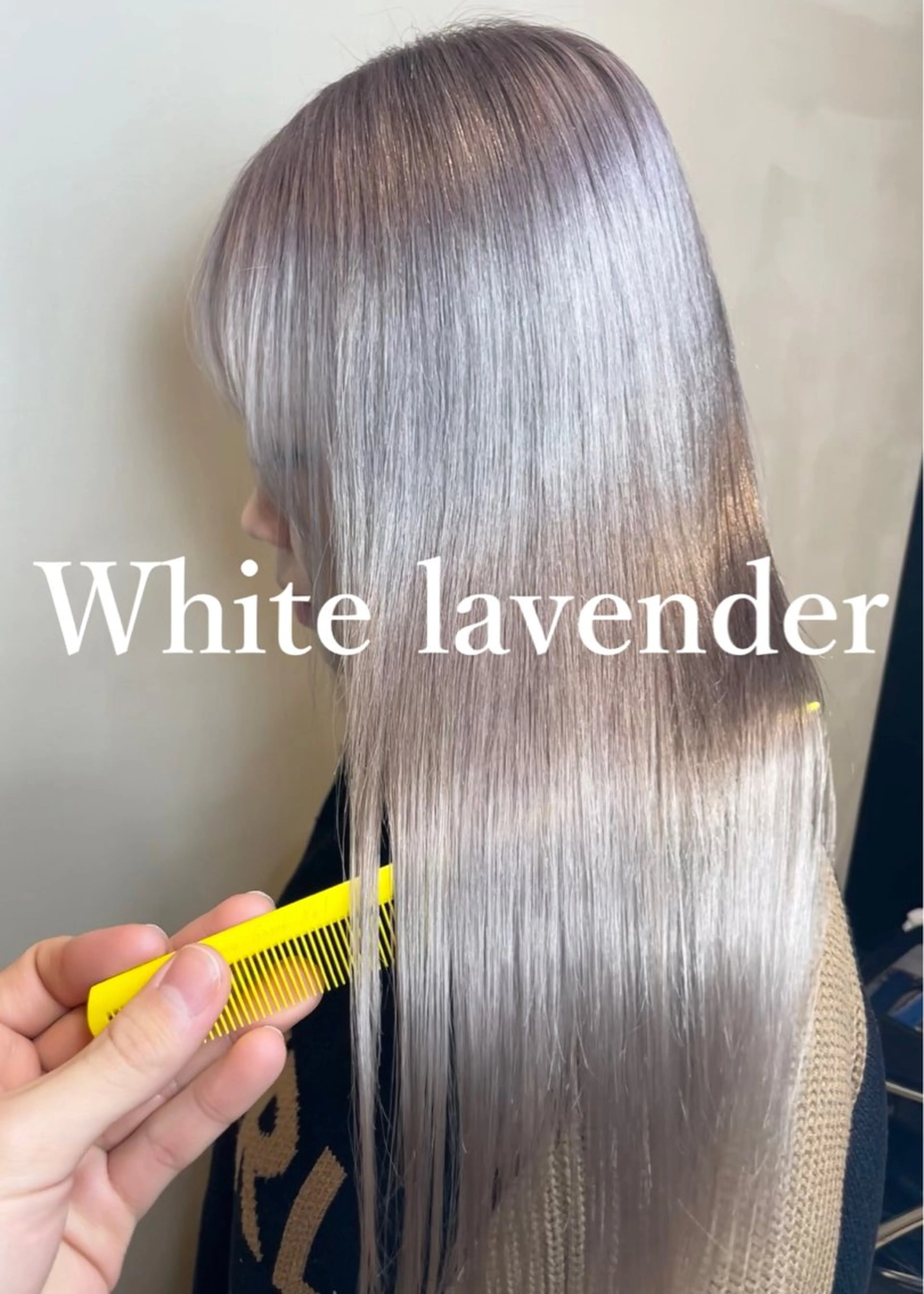 セミロング カラー ブリーチ ダブルカラー ハイトーンカラー ラベンダーカラー ヘアカラー matiz マティス　表参道所属・💜【インナーカラー 丸尾　綸太朗】のヘアスタイル