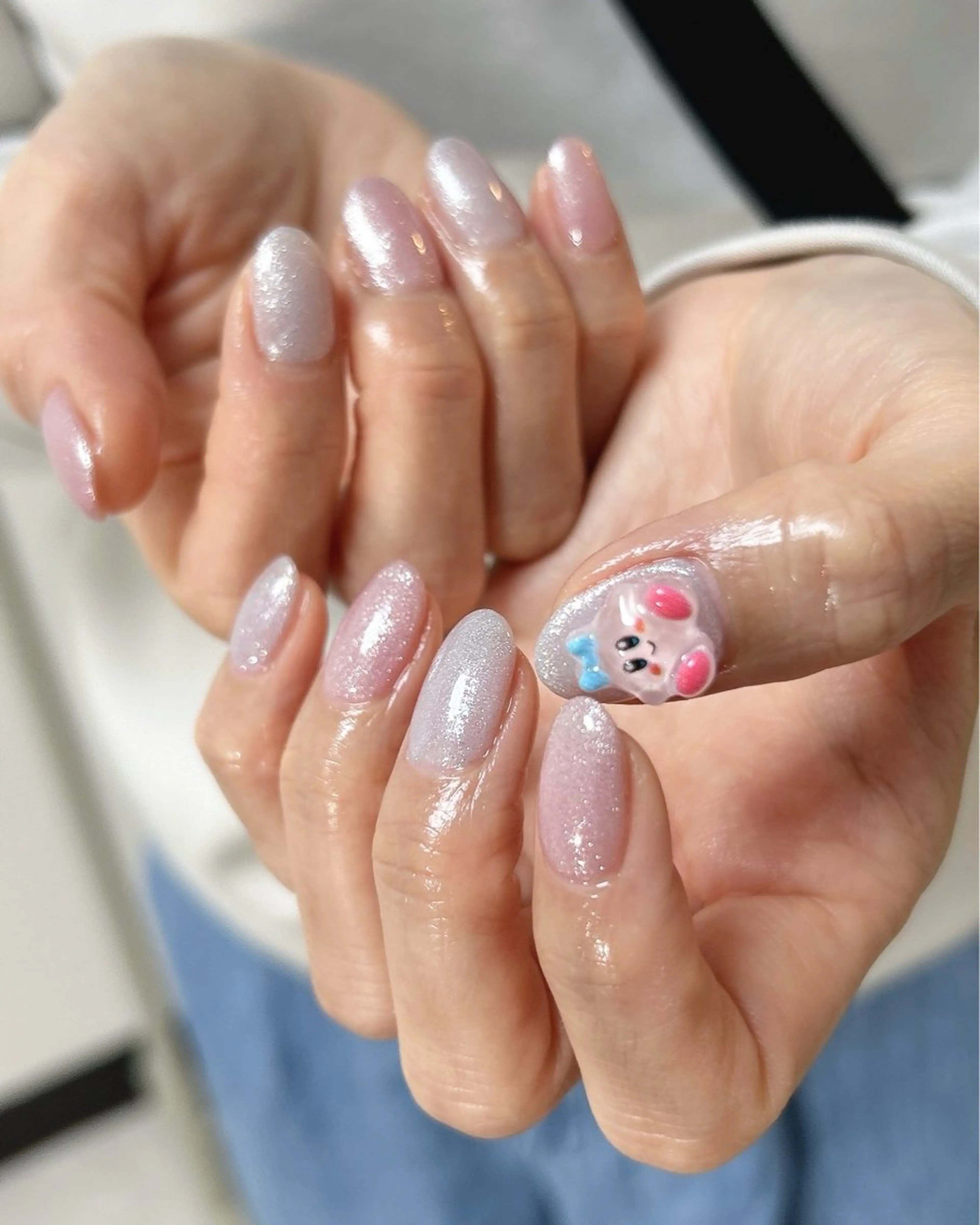 ネイル ラメ(グリッター) ワンカラーネイル ハンドネイル ten nail salon　かえでのネイルデザイン
