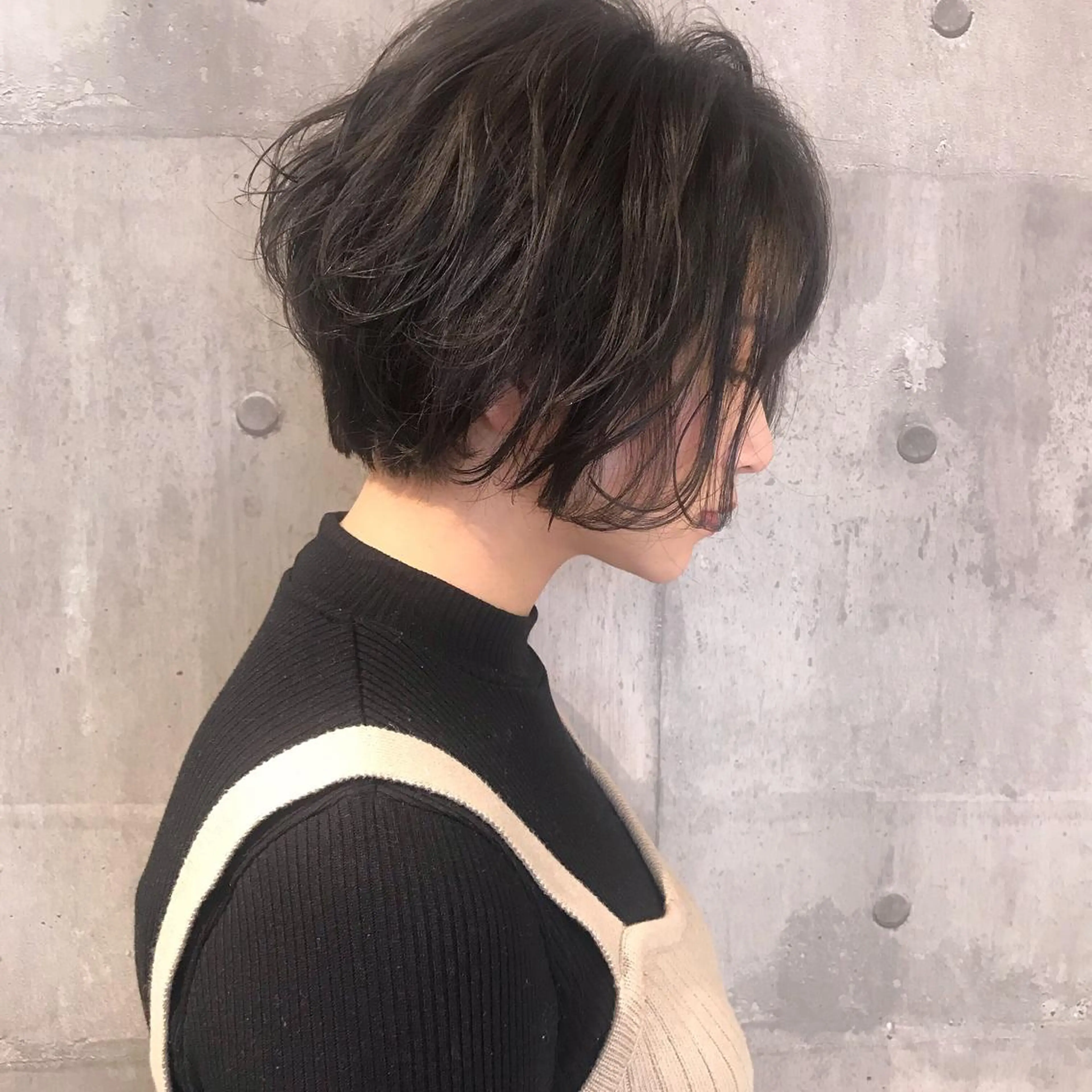 ショート カラー ボブレイヤー ボブ レイヤーカット ﾊｲﾄｰﾝ/ｼｮｰﾄ 村上淳乃🐥のヘアスタイル