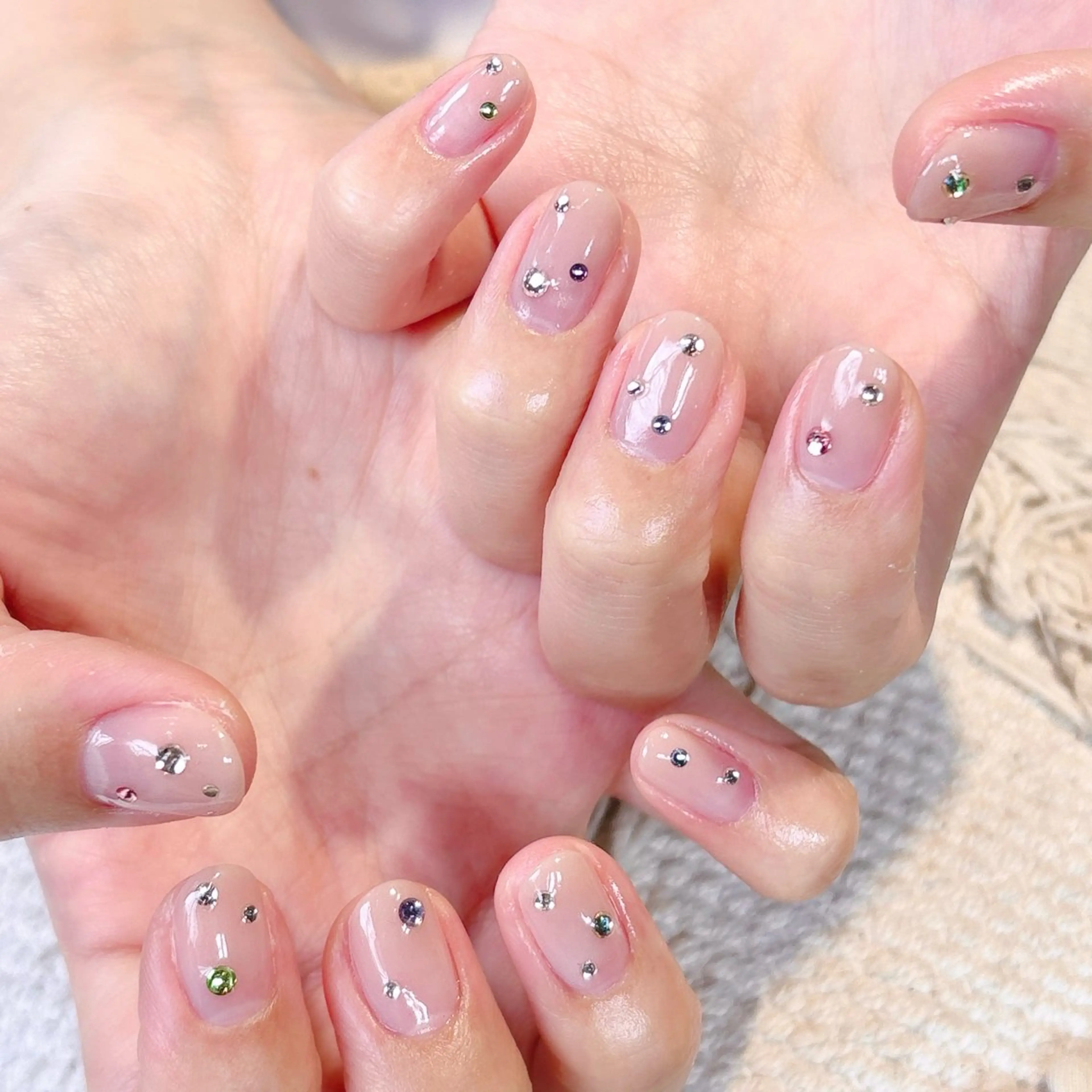 ネイル ストーンネイル ハンドネイル sōko Hair&Nail Salon所属・megu  / sōko nailのネイルデザイン