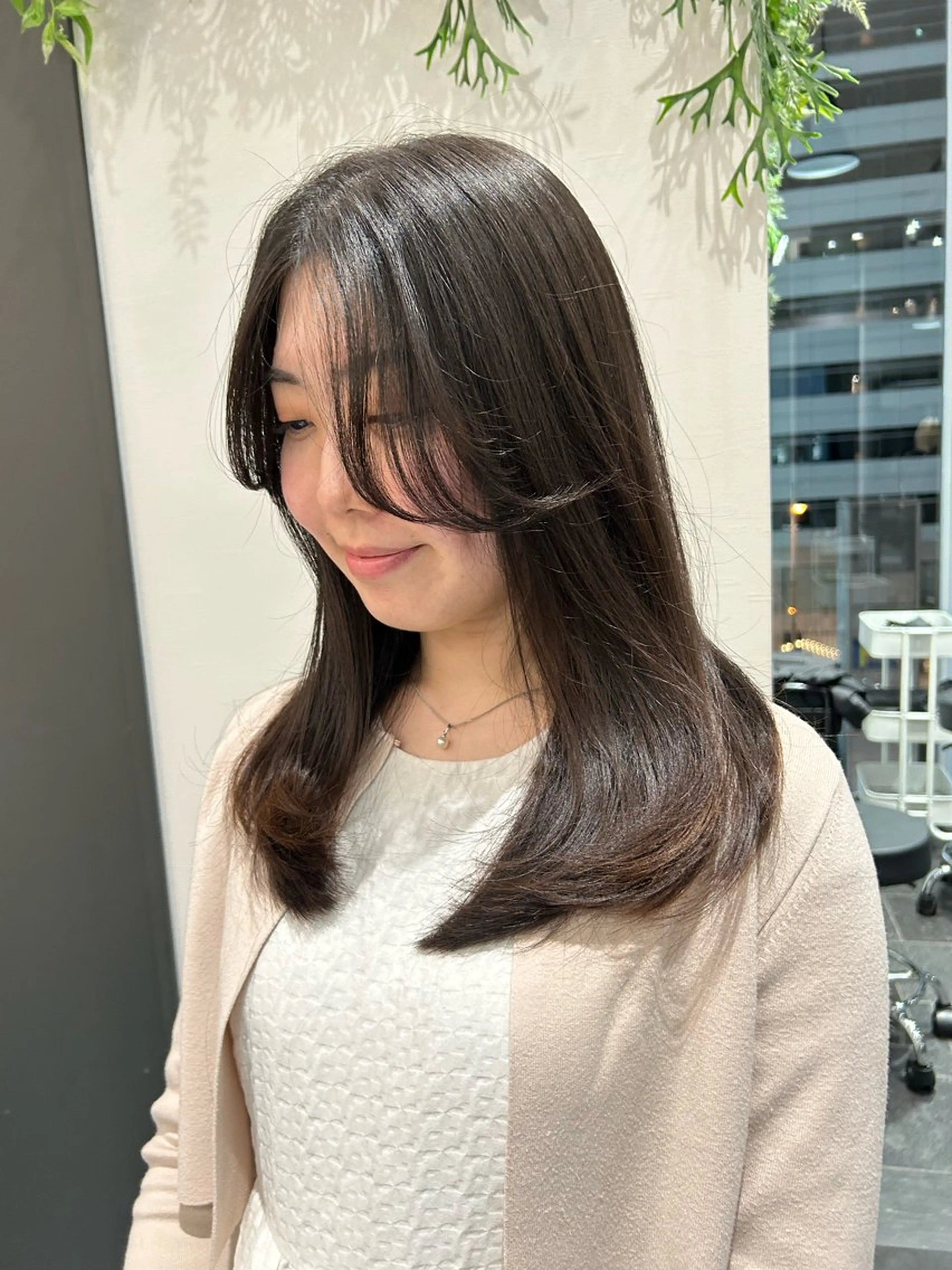 セミロング 似合わせ前髪／ 小顔カット🎀そうのヘアスタイル