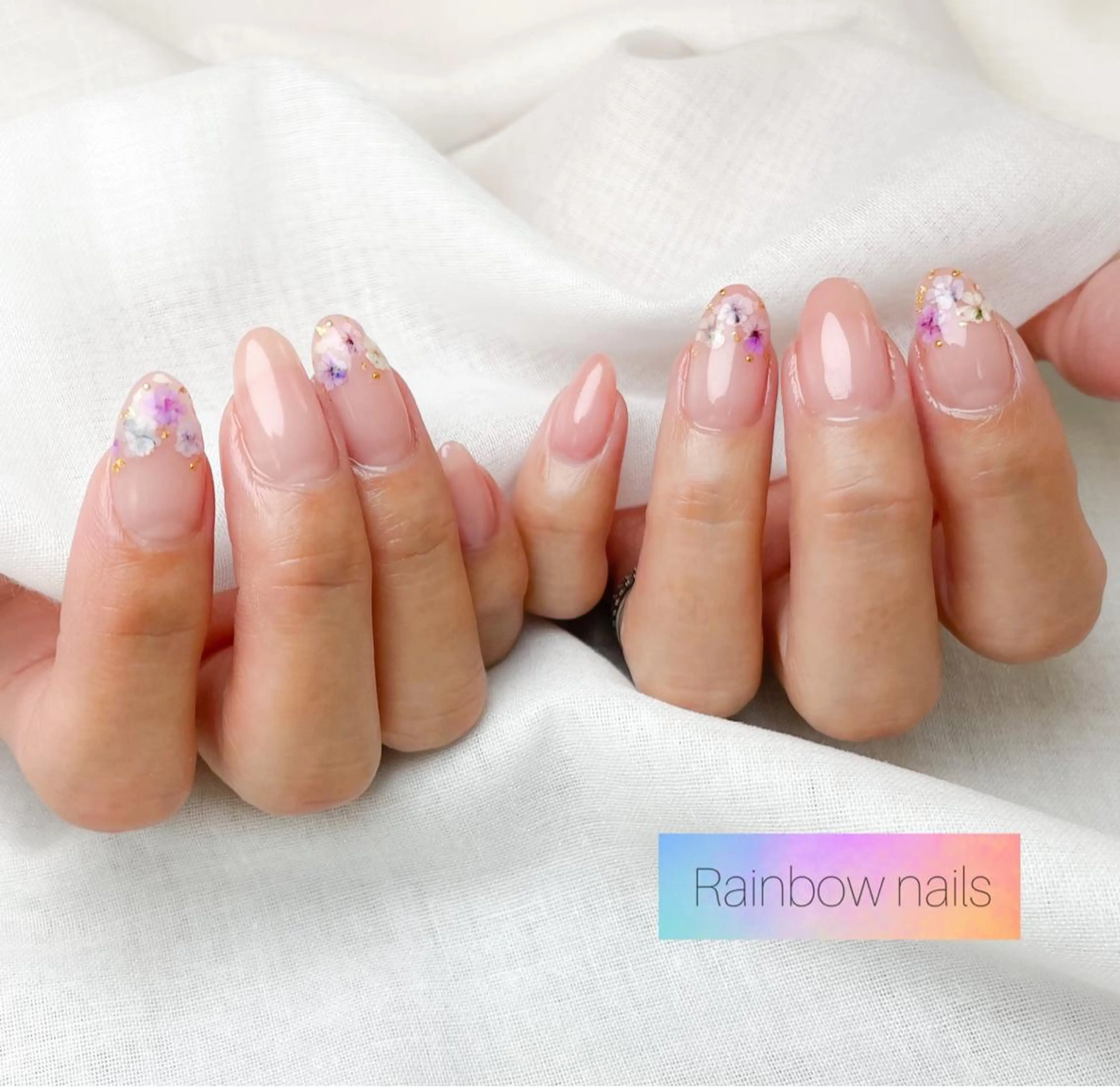 ネイル Rainbow nailsくろちゃんのネイルデザイン