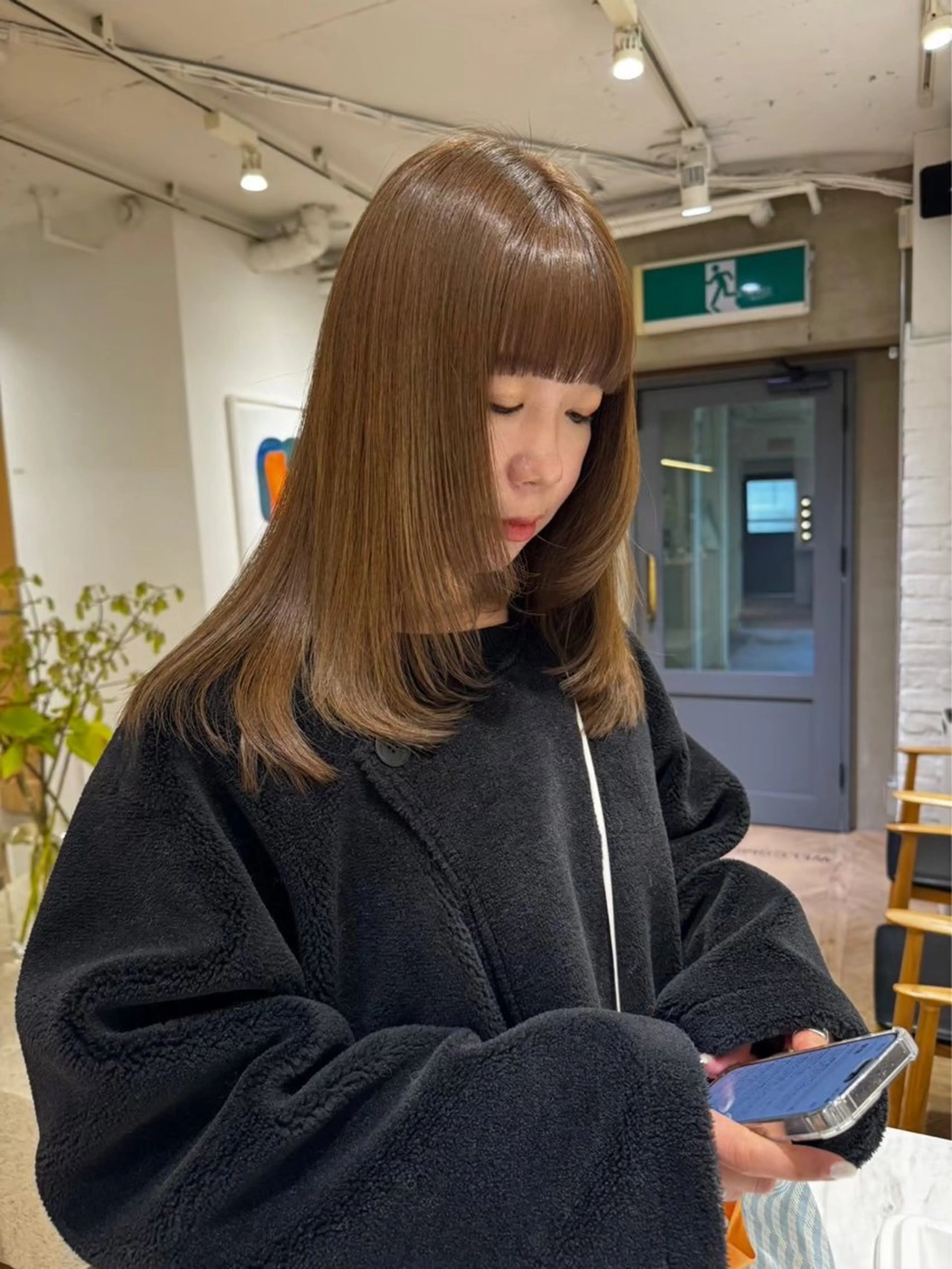 ロング カラー 顔周りカット レイヤーカット ロング ハイトーン大好き 美容師🕊️aiのヘアスタイル