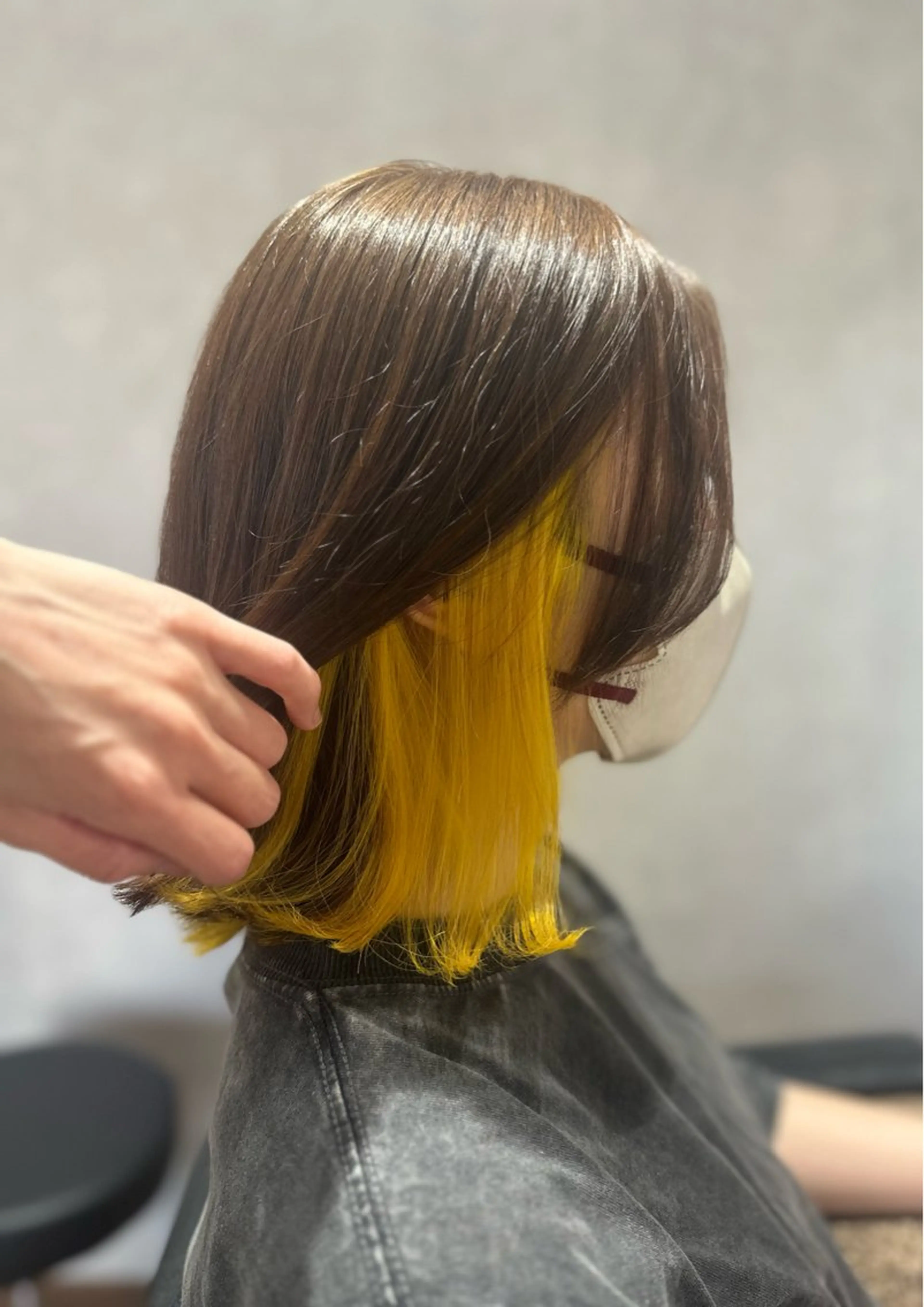 ミディアム ヘアカラー ✂️秋葉原 🤍YURI🤍のヘアスタイル