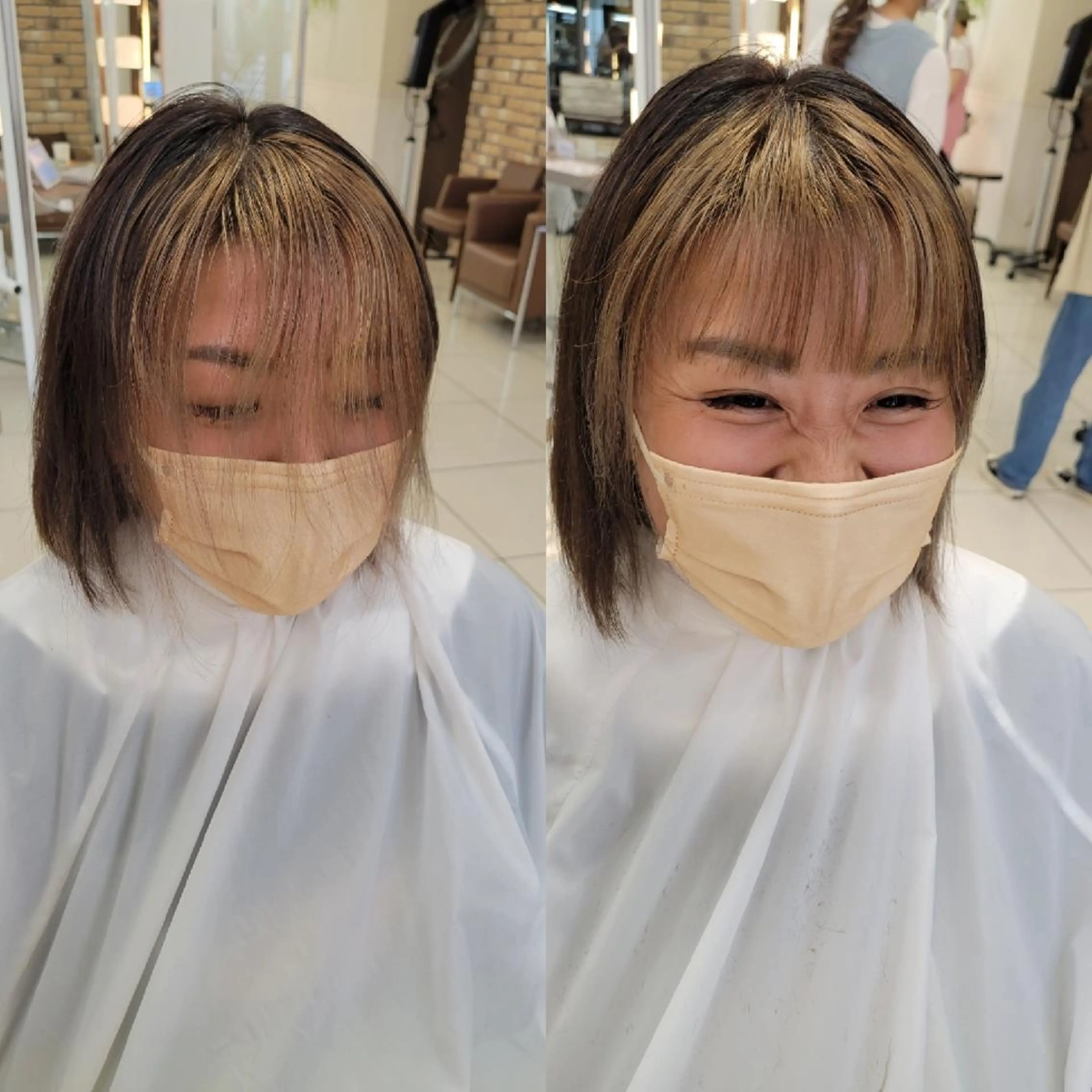 ミディアム カット トリートメント ママ美容師まつげ 🤍まき🤍のヘアスタイル