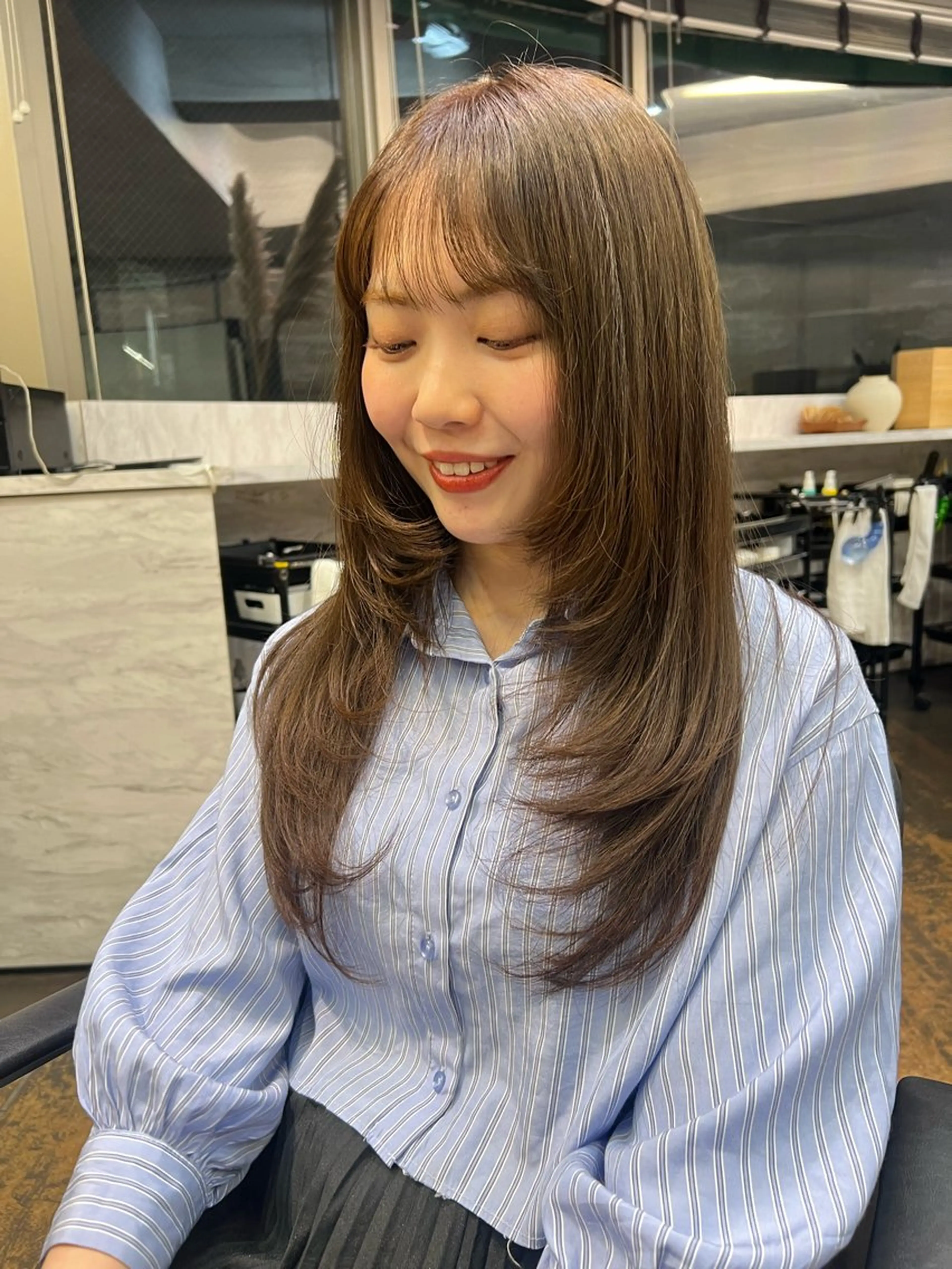 ロング カラー 透明感カラー ヘアカラー ROBBY所属・松井美樹/似合わせ ガーリー・韓国のヘアスタイル